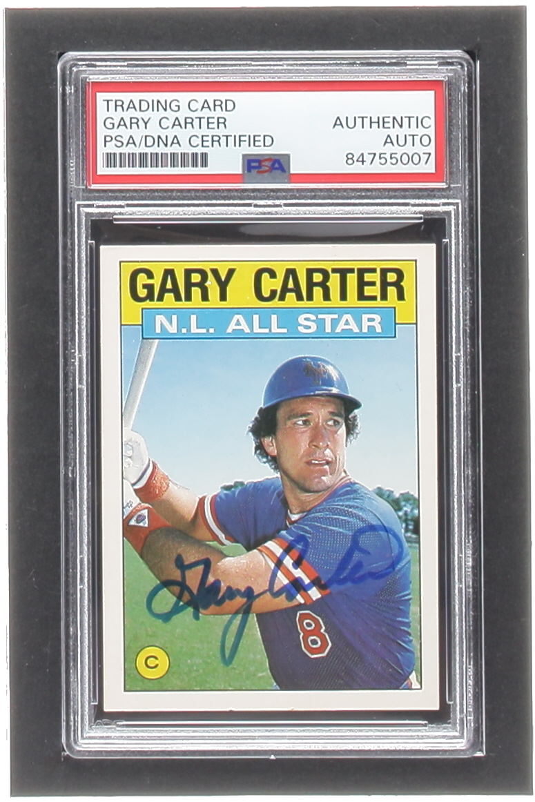 Gary Carter Signed 1986 Topps #708 AS (PSA) at PristineAuction.com Gary Carter Signed 1986 Topps #708 AS (PSA) at PristineAuction.com