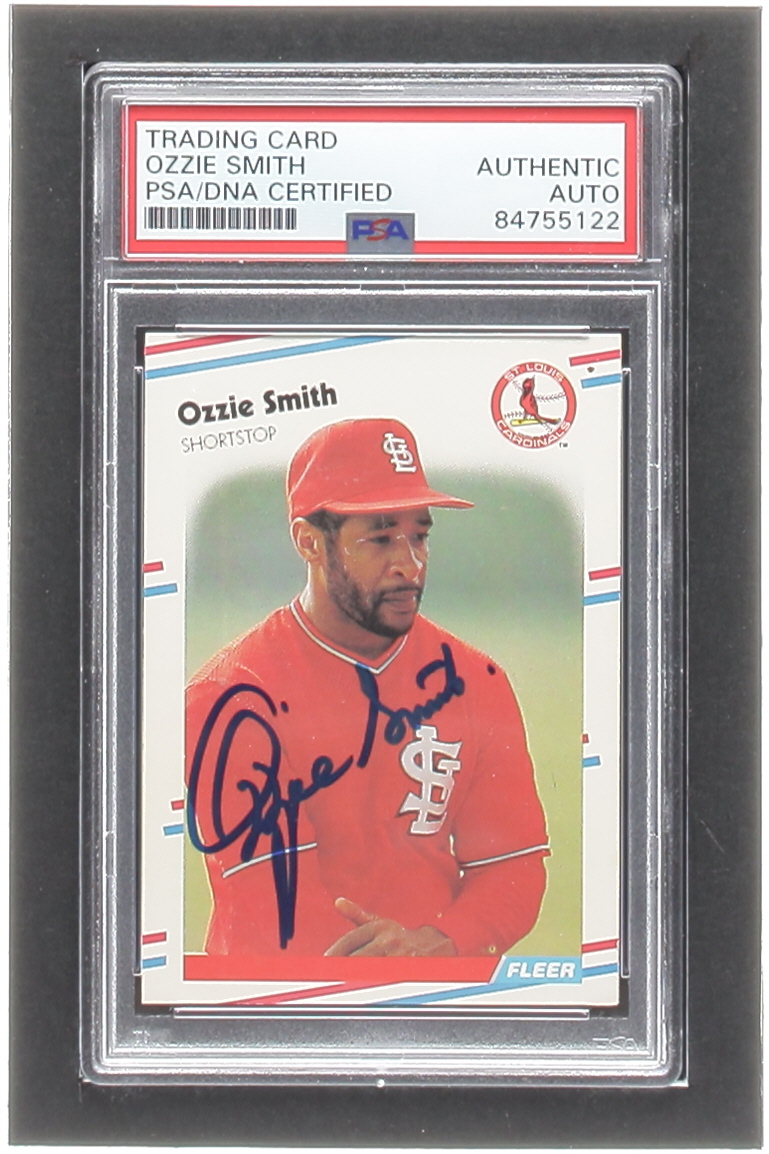 Ozzie Smith Signed 1988 Fleer #47 (PSA) at PristineAuction.com Ozzie Smith Signed 1988 Fleer #47 (PSA) at PristineAuction.com
