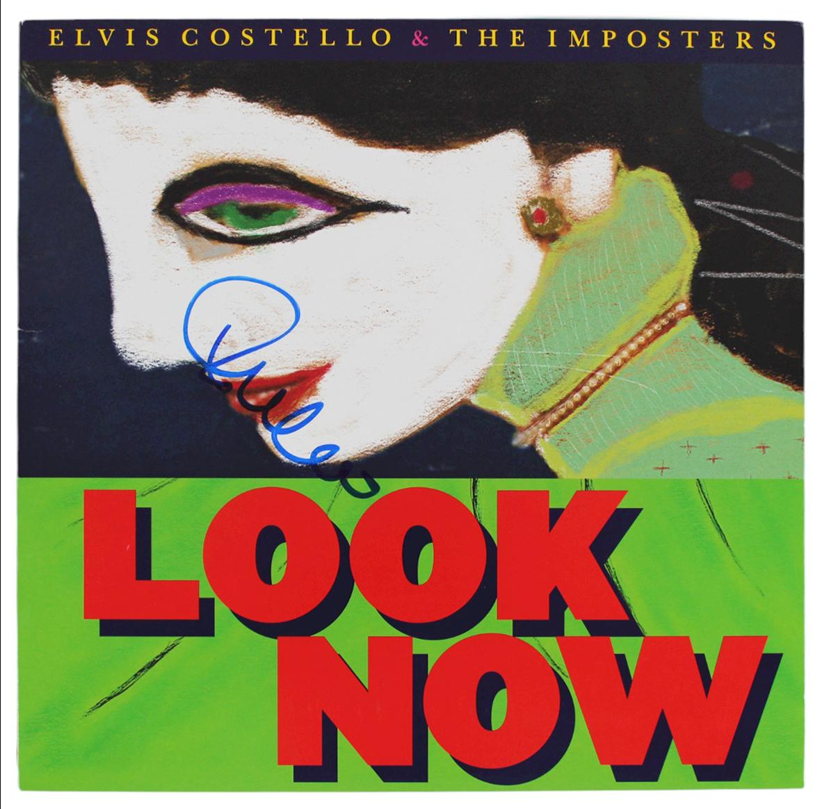Elvis Costello Signed "Look Now" Album Cover (Beckett) at PristineAuction.com Elvis Costello Signed "Look Now" Album Cover (Beckett) at PristineAuction.com
