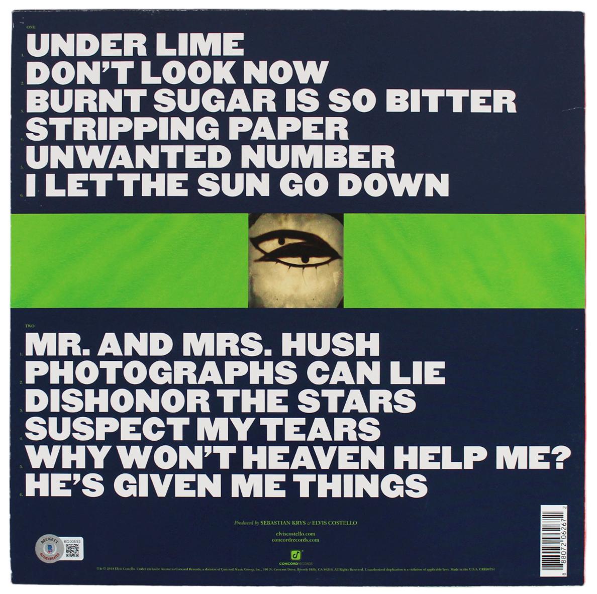 Elvis Costello Signed "Look Now" Album Cover (Beckett) at PristineAuction.com Elvis Costello Signed "Look Now" Album Cover (Beckett) at PristineAuction.com