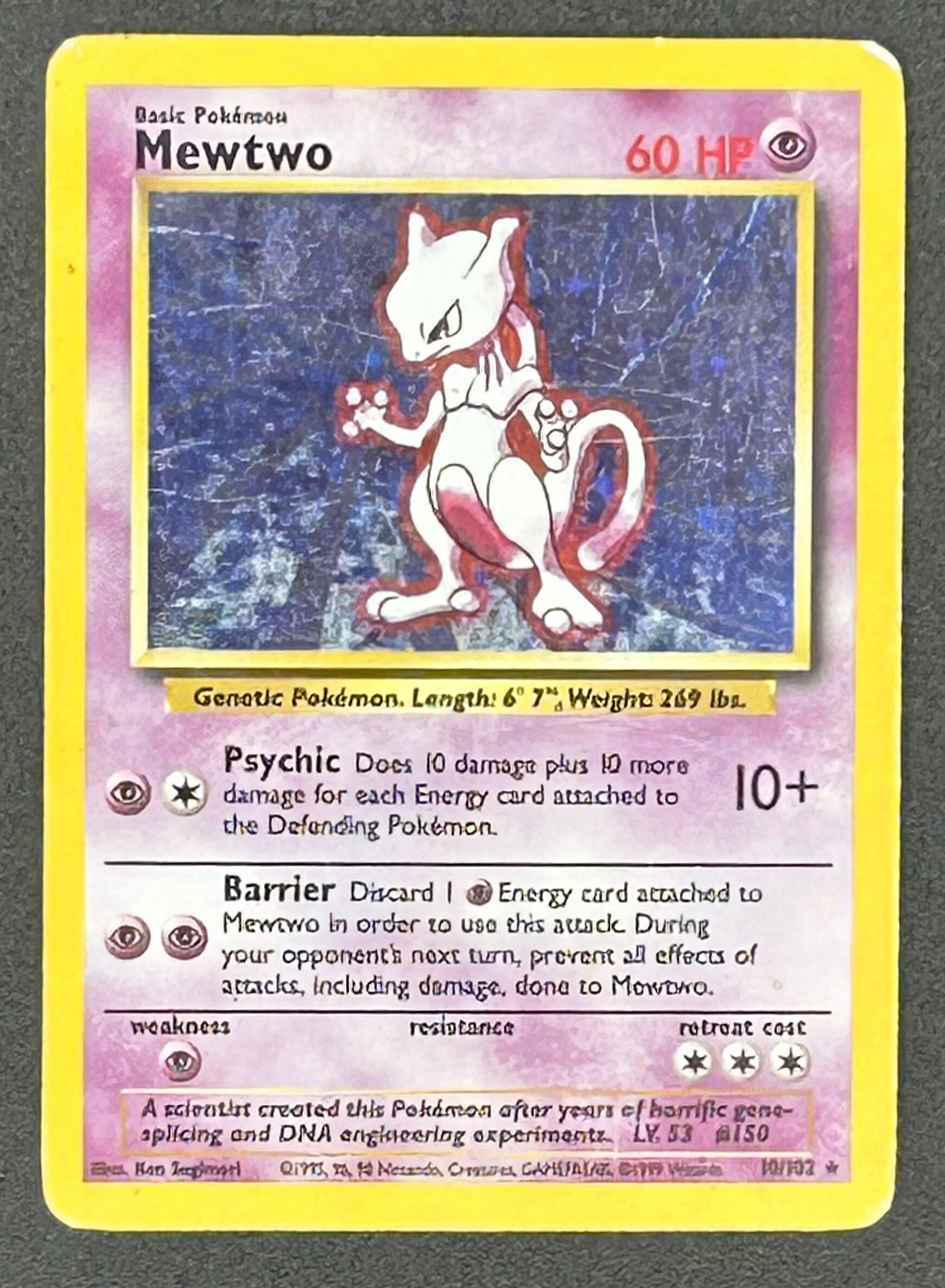 Mewtwo 1999 Pokemon Base Unlimited #10 Holo | Pristine Auction