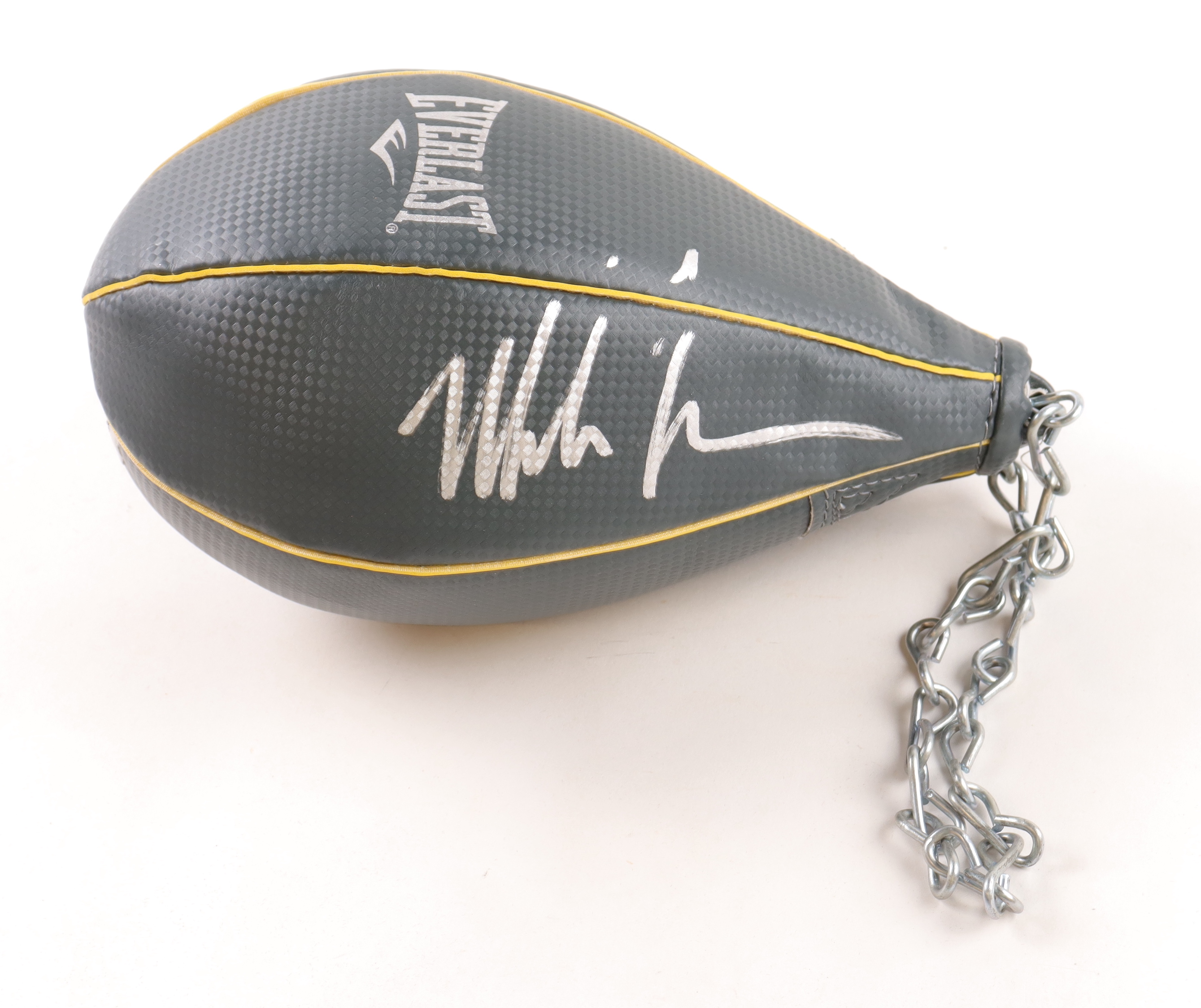 Mike Tyson Signed Everlast Speed Bag with Display Case (JSA & Tyson) at PristineAuction.com Mike Tyson Signed Everlast Speed Bag with Display Case (JSA & Tyson) at PristineAuction.com