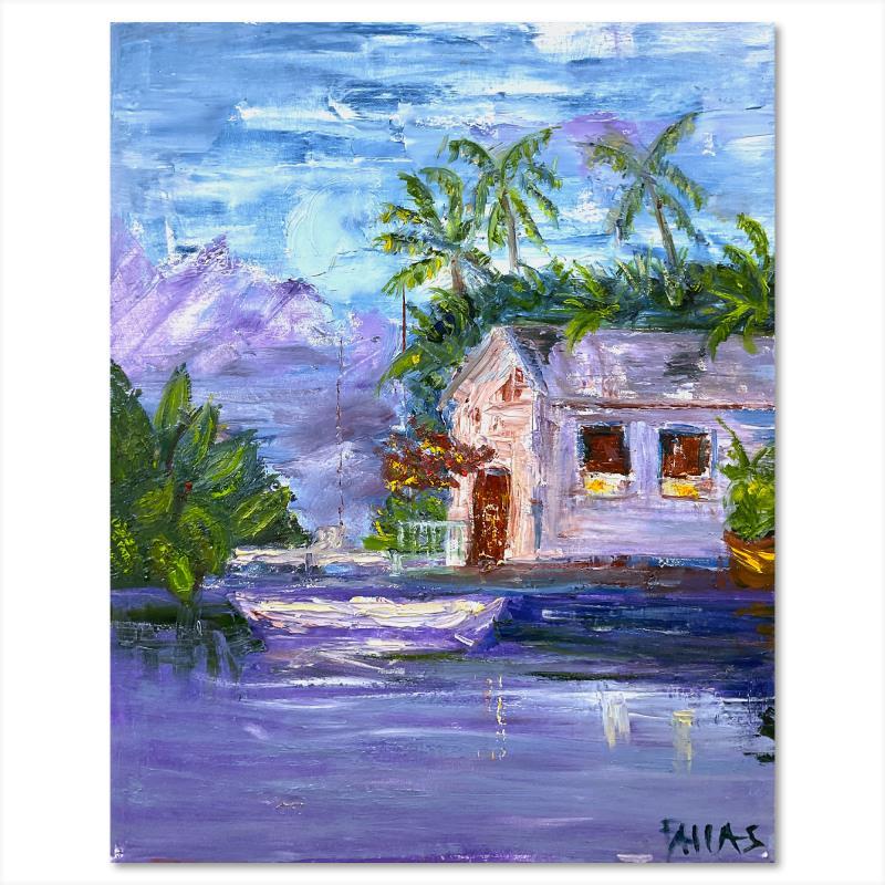 Elliot Fallas Signed "Hideaway Beach" 16x20 Original Oil Painting on Gallery Wrapped Canvas (PA) at PristineAuction.com Elliot Fallas Signed "Hideaway Beach" 16x20 Original Oil Painting on Gallery Wrapped Canvas (PA) at PristineAuction.com