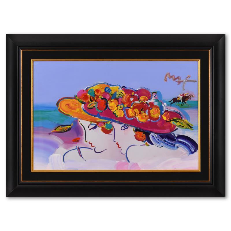 Peter Max Signed "Kentucky Oaks" Custom Framed One-Of-A-Kind Acrylic Mixed Media (PA) at PristineAuction.com Peter Max Signed "Kentucky Oaks" Custom Framed One-Of-A-Kind Acrylic Mixed Media (PA) at PristineAuction.com