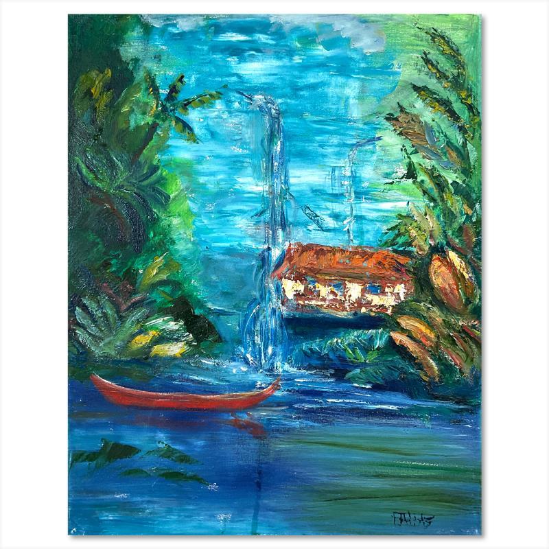 Elliot Fallas Signed "Tropical Beach" 16x20 Original Oil Painting on Gallery Wrapped Canvas (PA) at PristineAuction.com Elliot Fallas Signed "Tropical Beach" 16x20 Original Oil Painting on Gallery Wrapped Canvas (PA) at PristineAuction.com