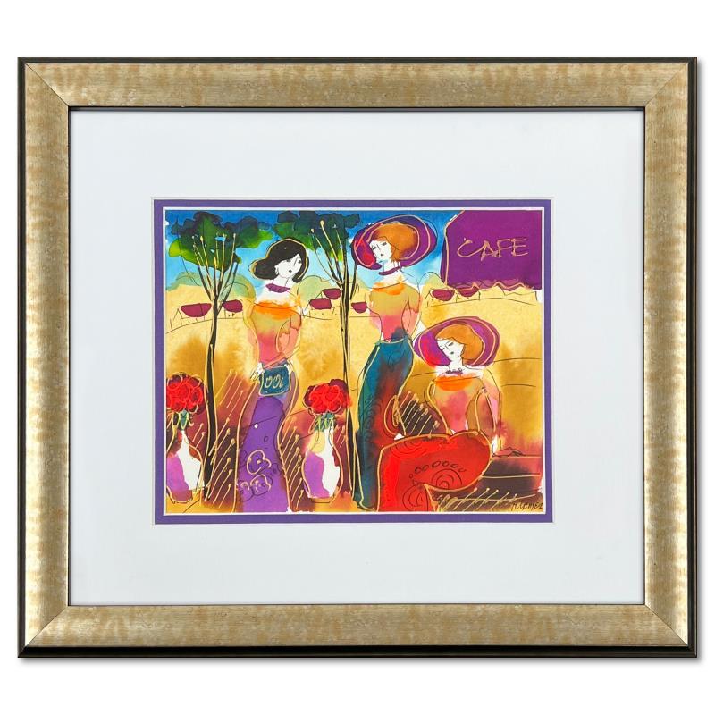 Moshe Leider Signed "Untitled" Custom Framed Original Mixed Media Watercolor Painting (PA) at PristineAuction.com Moshe Leider Signed "Untitled" Custom Framed Original Mixed Media Watercolor Painting (PA) at PristineAuction.com