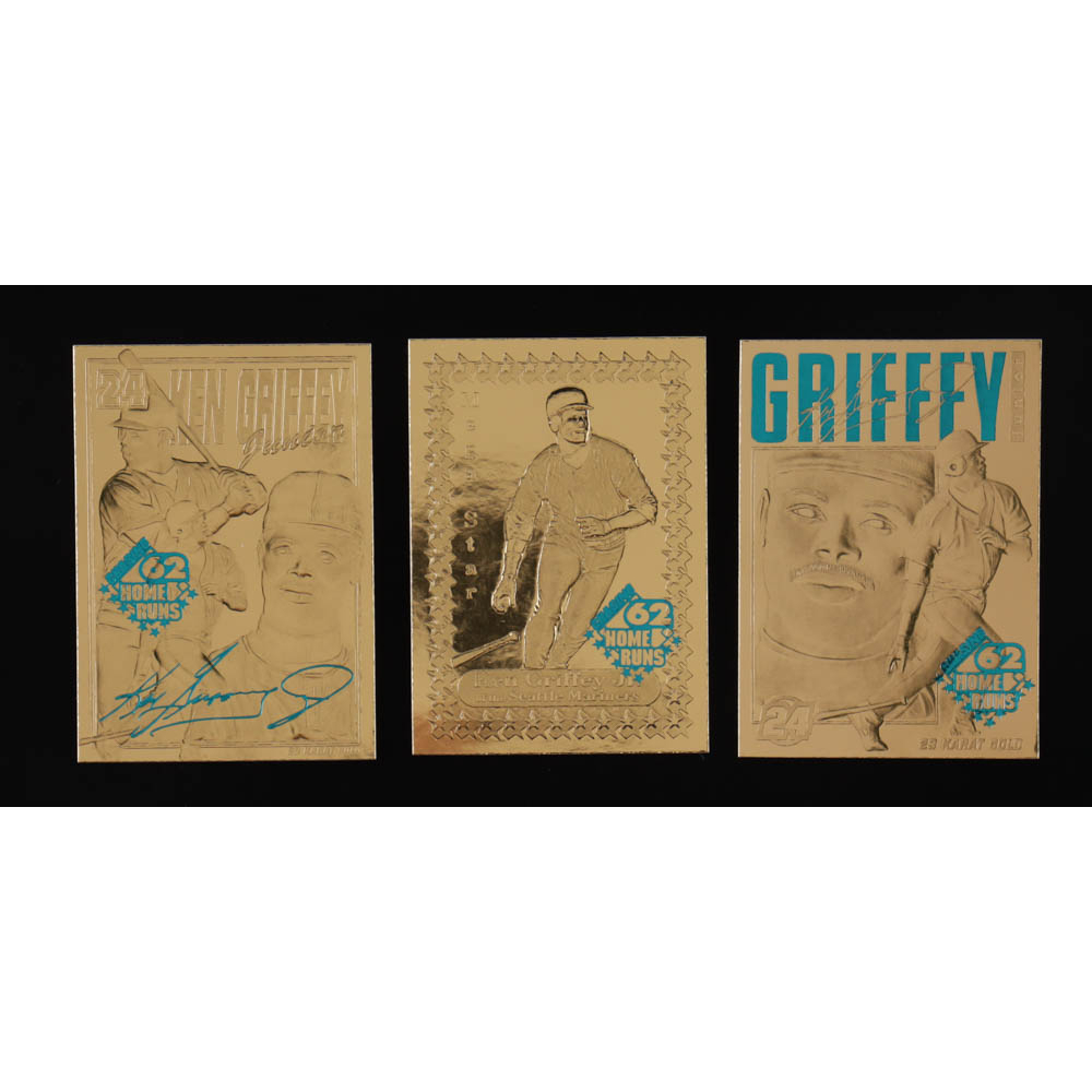 LE 1997 Bleachers Gems of the Game 23kt Gold Card Ken Griffey Jr. Box