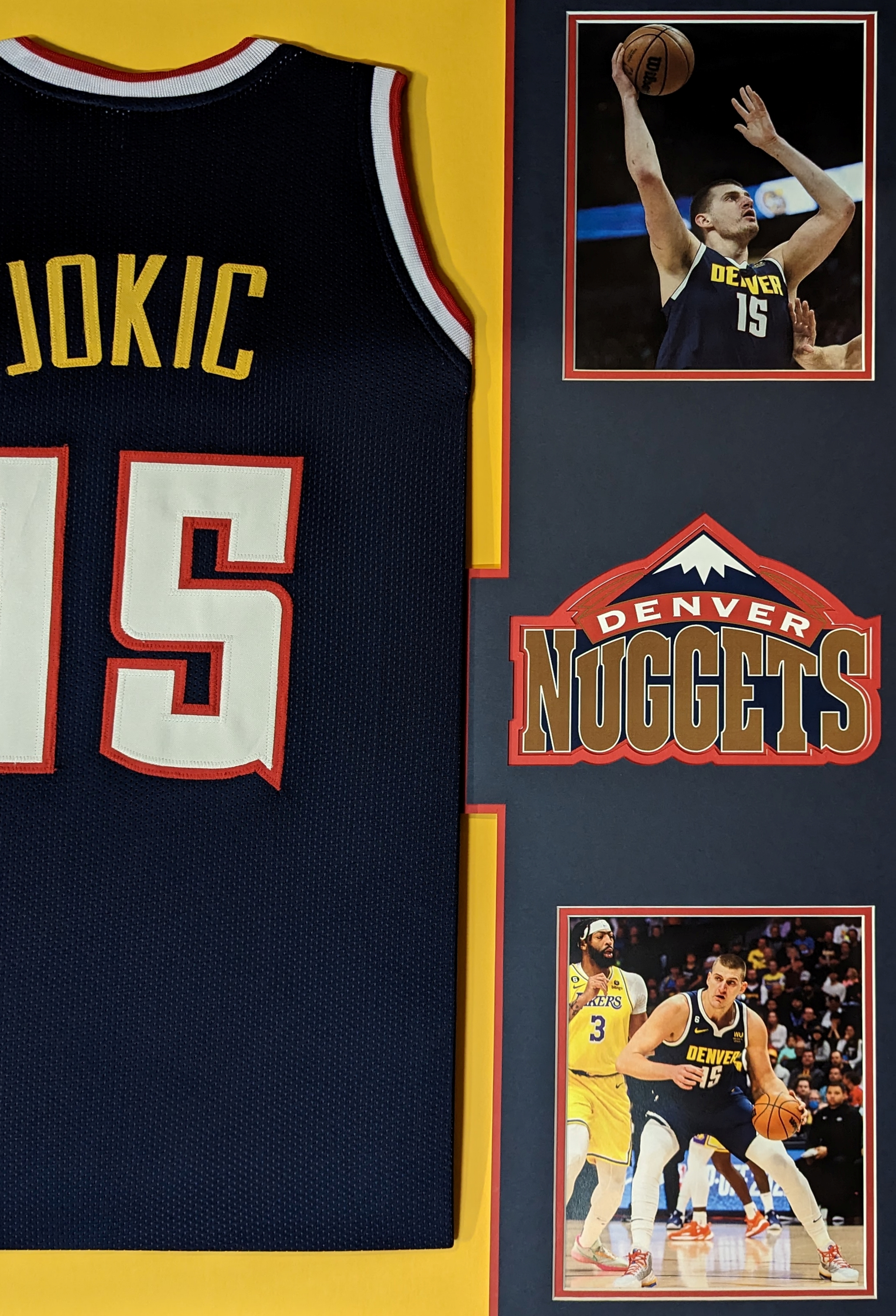 Nikola Jokic Custom Framed Denver Nuggets Jersey Display at PristineAuction.com Nikola Jokic Custom Framed Denver Nuggets Jersey Display at PristineAuction.com