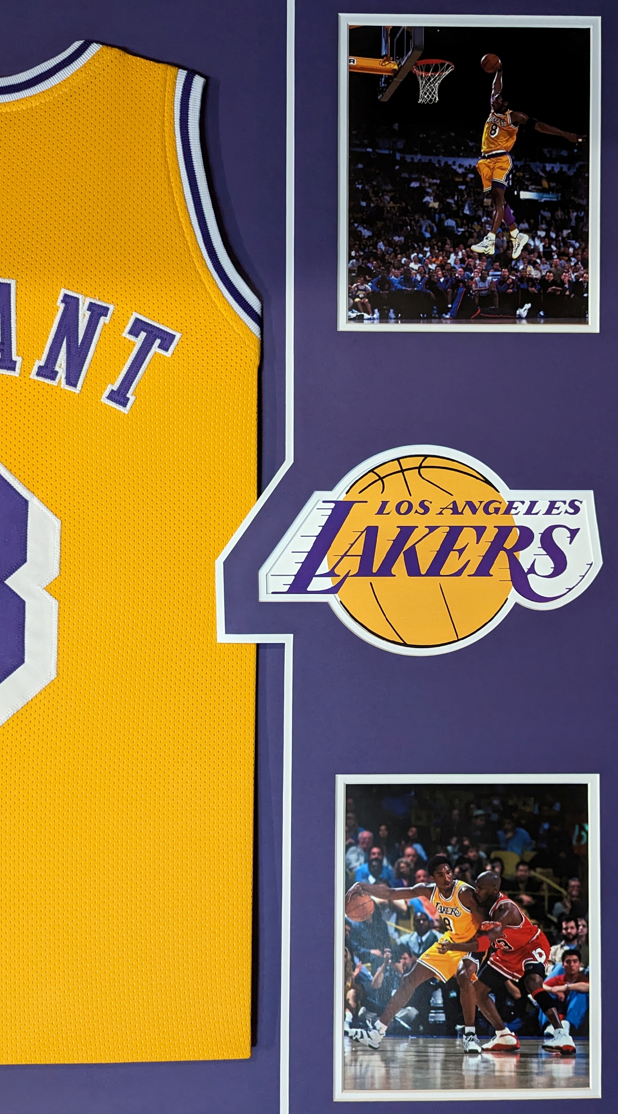 Kobe Bryant Custom Framed Los Angeles Lakers Jersey Display at PristineAuction.com Kobe Bryant Custom Framed Los Angeles Lakers Jersey Display at PristineAuction.com