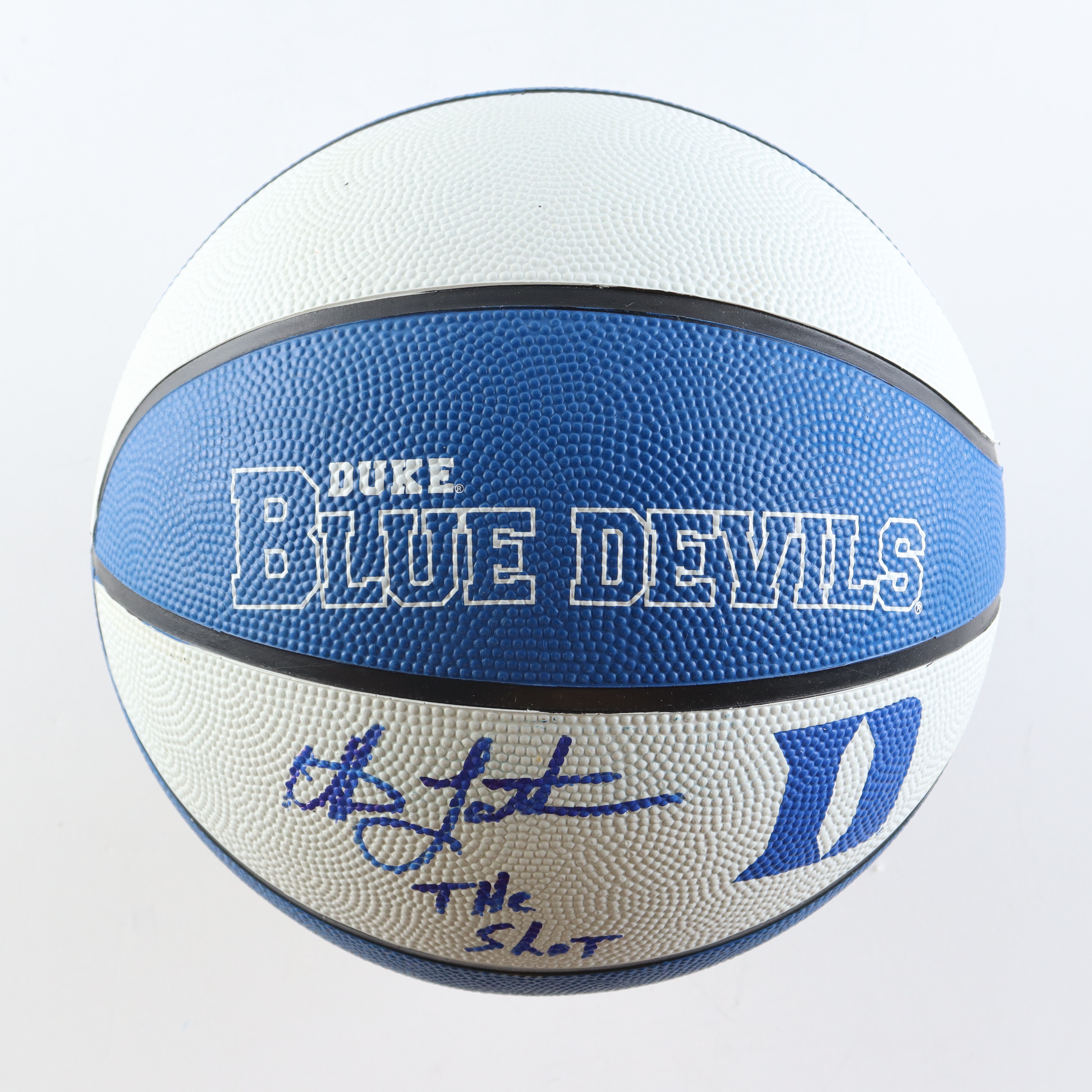 Christian Laettner Signed Duke Blue Devils Logo Basketball Inscribed "The Shot" (JSA) at PristineAuction.com Christian Laettner Signed Duke Blue Devils Logo Basketball Inscribed "The Shot" (JSA) at PristineAuction.com