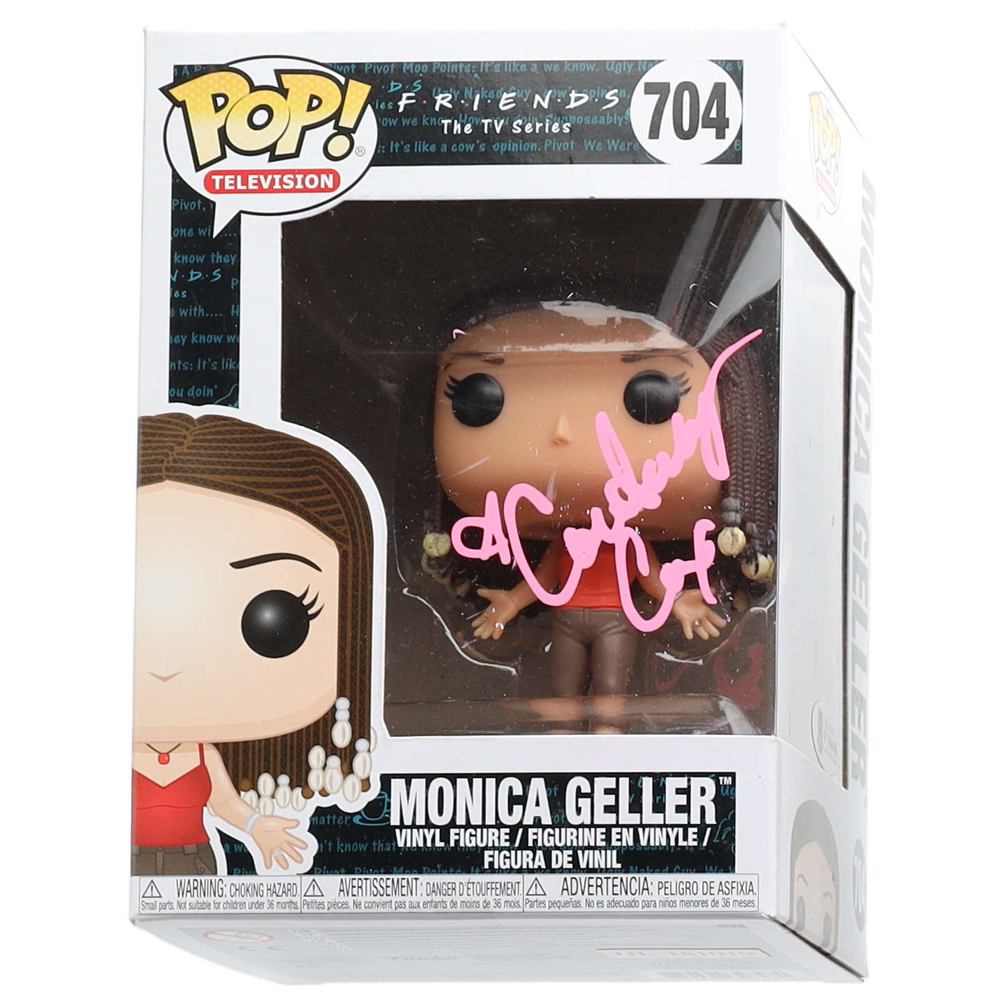 Courtney Cox Signed "Friends" #704 Monica Geller Funko Pop! Vinyl Figure (Beckett) at PristineAuction.com Courtney Cox Signed "Friends" #704 Monica Geller Funko Pop! Vinyl Figure (Beckett) at PristineAuction.com