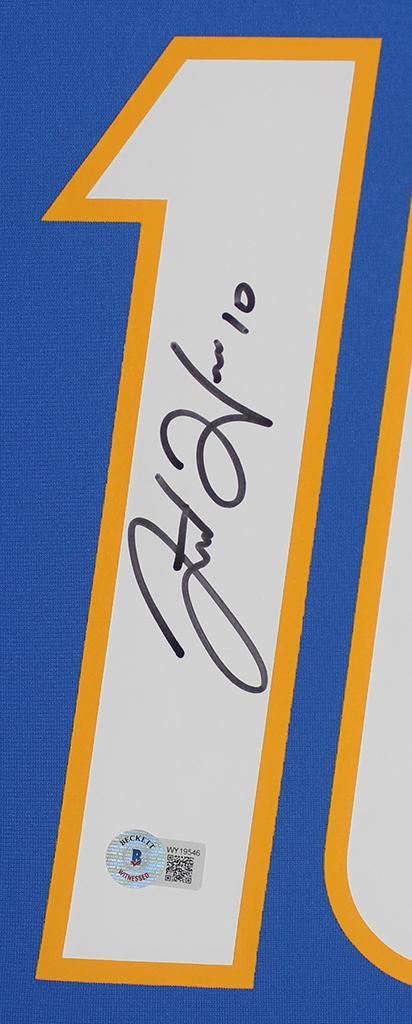 Justin Herbert Signed 35x43 Custom Framed Jersey Display (Beckett) at PristineAuction.com Justin Herbert Signed 35x43 Custom Framed Jersey Display (Beckett) at PristineAuction.com