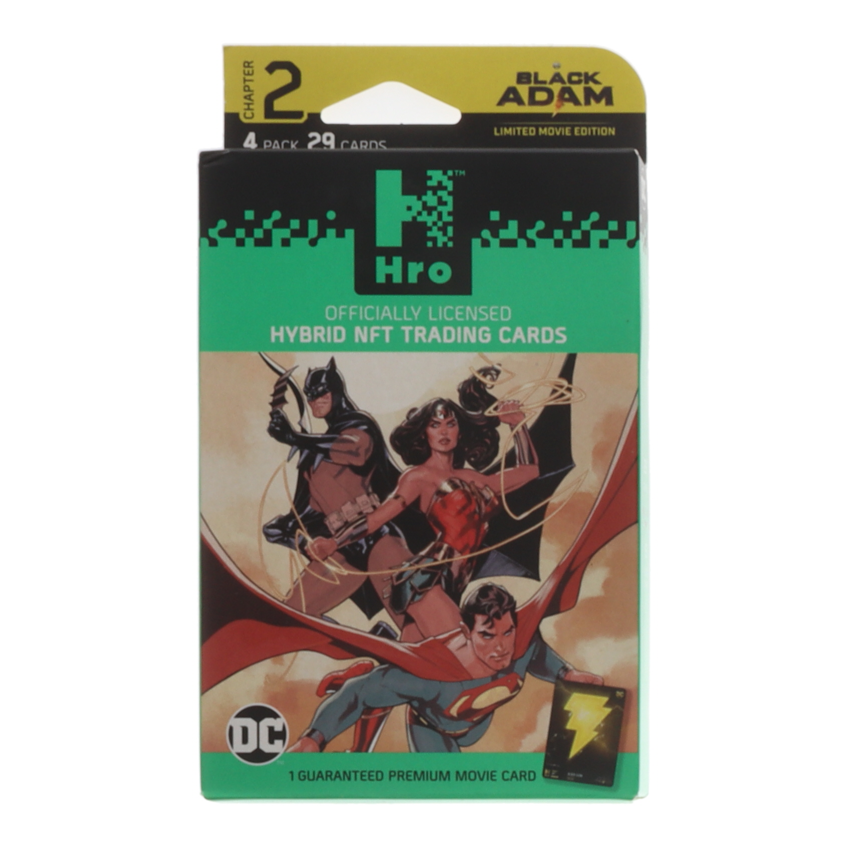 Hro DC Unlock the Multiverse Hybrid NFT Chapter 2: Black Adam Hanger Box with (4) Packs at PristineAuction.com Hro DC Unlock the Multiverse Hybrid NFT Chapter 2: Black Adam Hanger Box with (4) Packs at PristineAuction.com