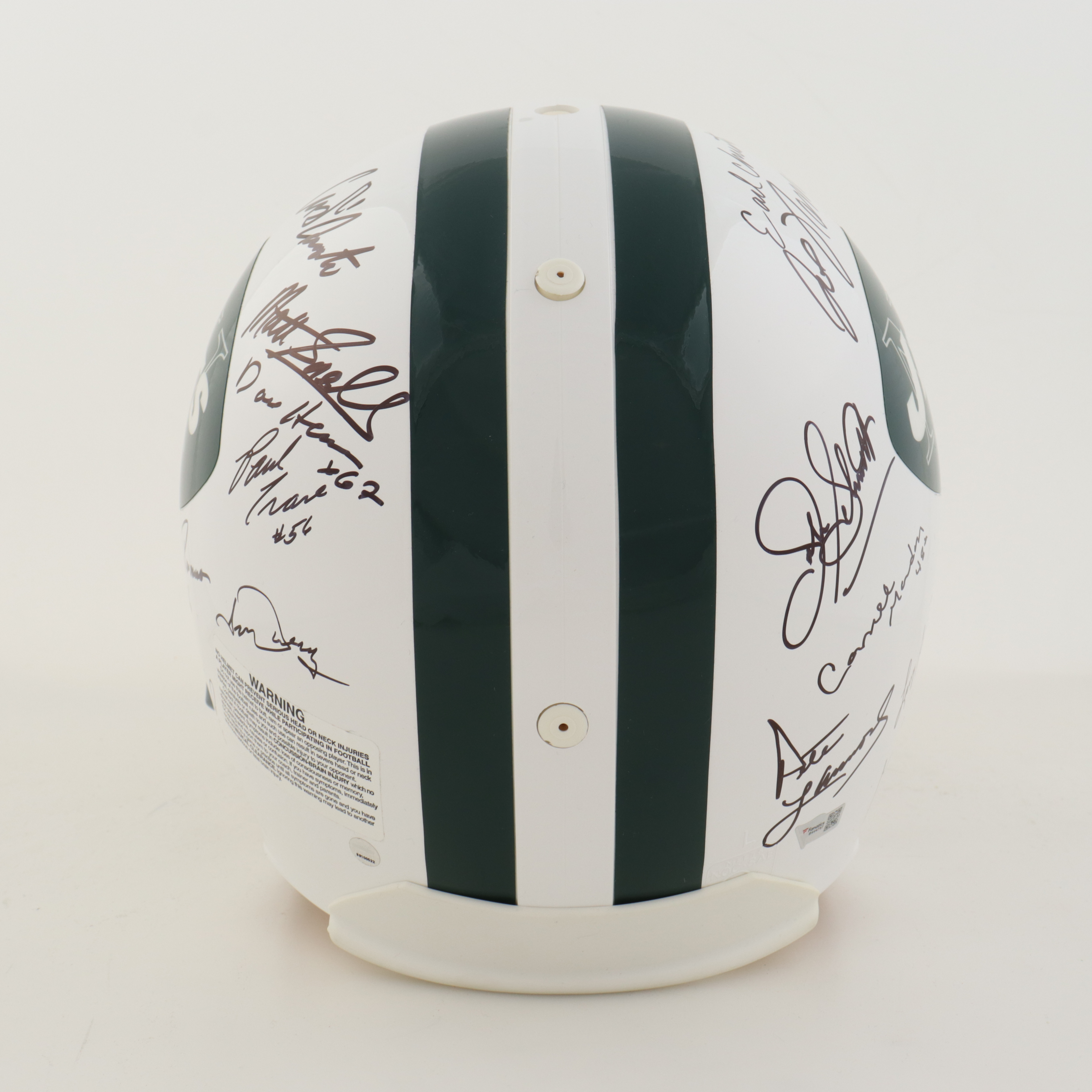 1969 New York Jets Full-Size Authentic On-Field Throwback Helmet Signed By (24) with Ralph Baker, Emerson Boozer, Bake Turner, Randy Beverly (Steiner & Fanatics) at PristineAuction.com 1969 New York Jets Full-Size Authentic On-Field Throwback Helmet Signed By (24) with Ralph Baker, Emerson Boozer, Bake Turner, Randy Beverly (Steiner & Fanatics) at PristineAuction.com