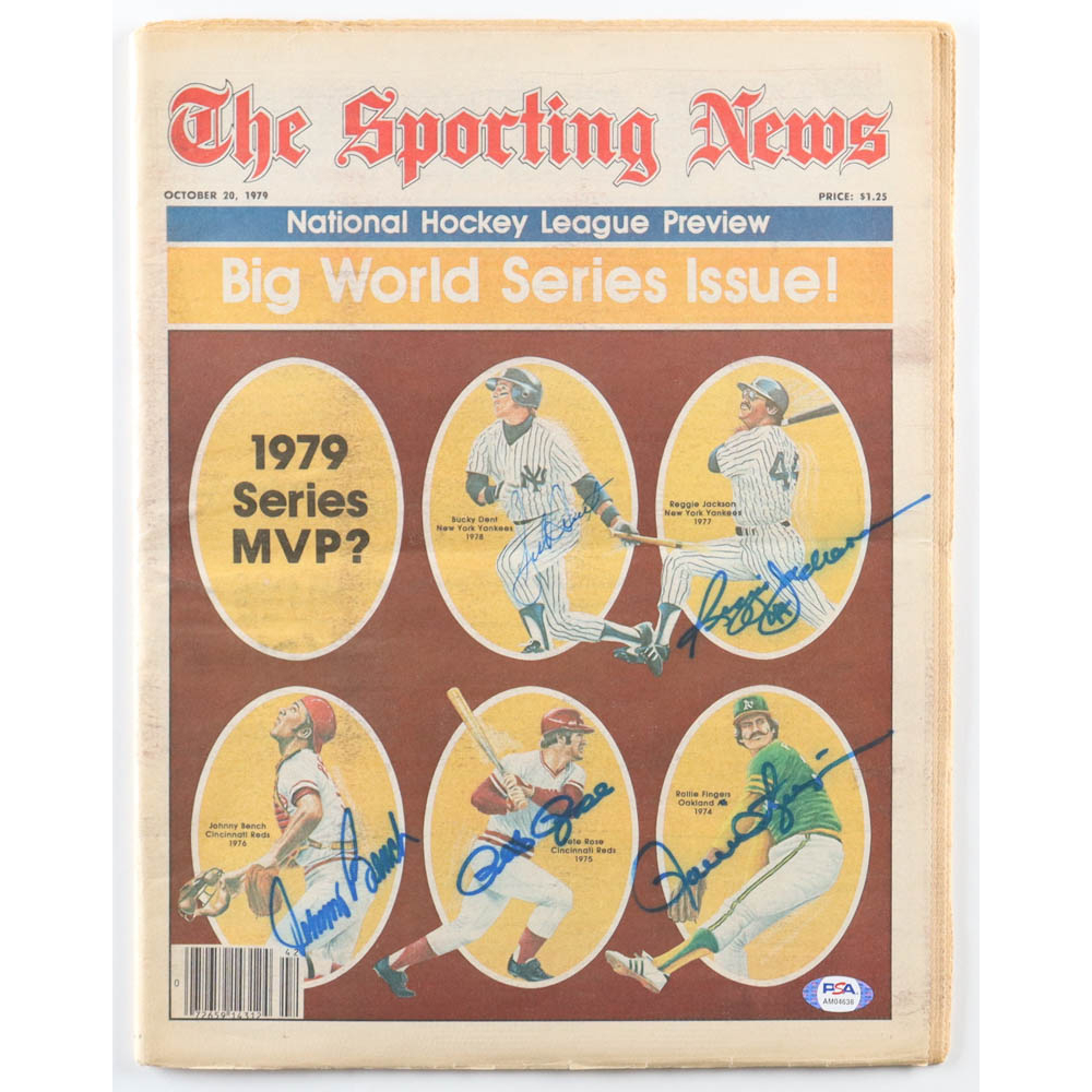 1979 "The Sporting News" Newspaper Signed by (5) with Bucky Dent