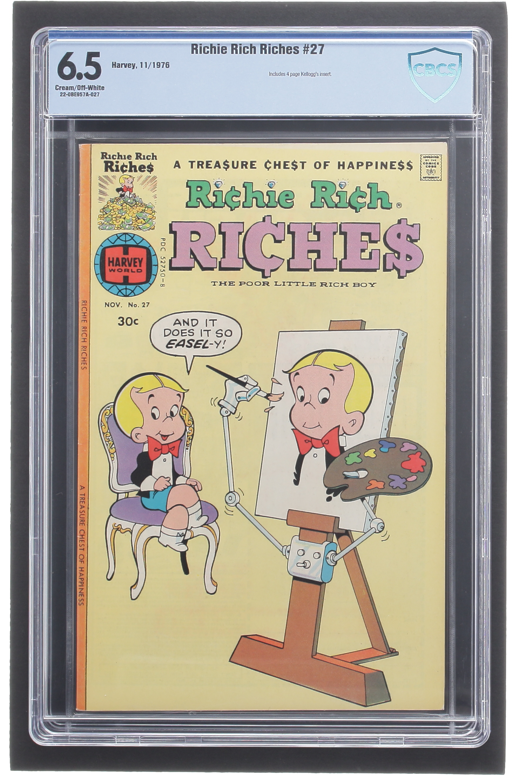 1976 Richie Rich Riches Issue #27 Harvey Comic Book (CBCS 6.5) at PristineAuction.com 1976 Richie Rich Riches Issue #27 Harvey Comic Book (CBCS 6.5) at PristineAuction.com
