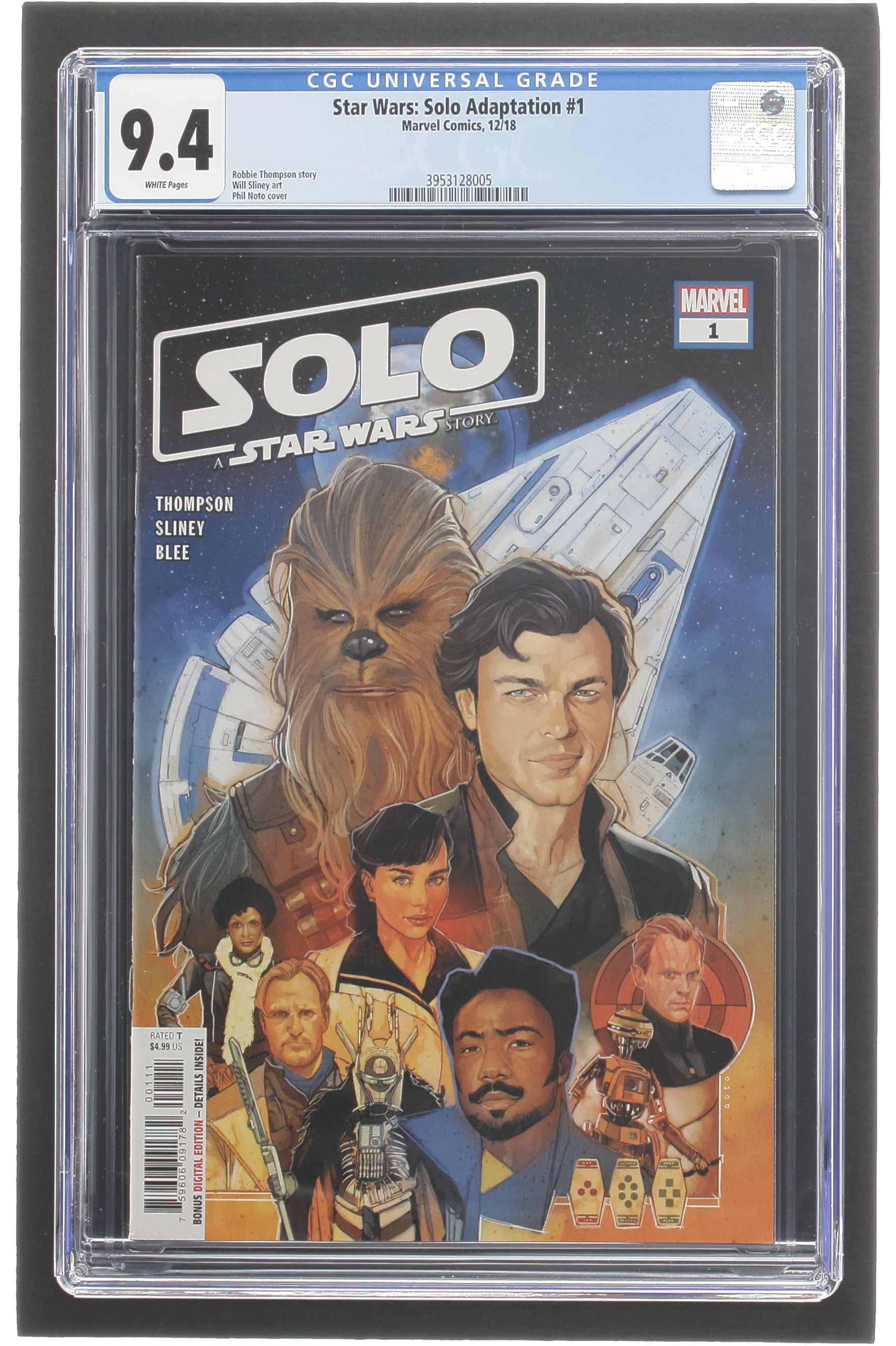 2018 Solo: A Star Wars Story Adaptation Issue #1 Marvel Comic Book (CGC 9.4) at PristineAuction.com 2018 Solo: A Star Wars Story Adaptation Issue #1 Marvel Comic Book (CGC 9.4) at PristineAuction.com
