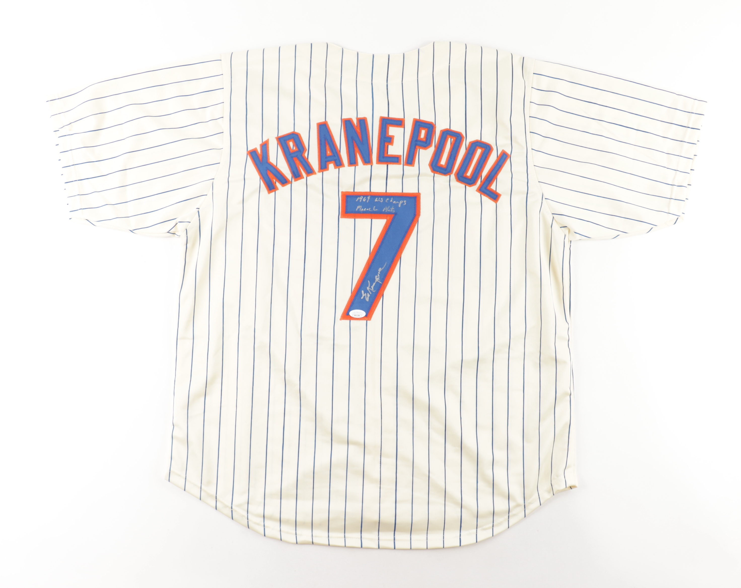 Ed Kranepool Signed Jersey Inscribed "1969 WS Champs" & "Miracle Mets" (JSA) at PristineAuction.com Ed Kranepool Signed Jersey Inscribed "1969 WS Champs" & "Miracle Mets" (JSA) at PristineAuction.com