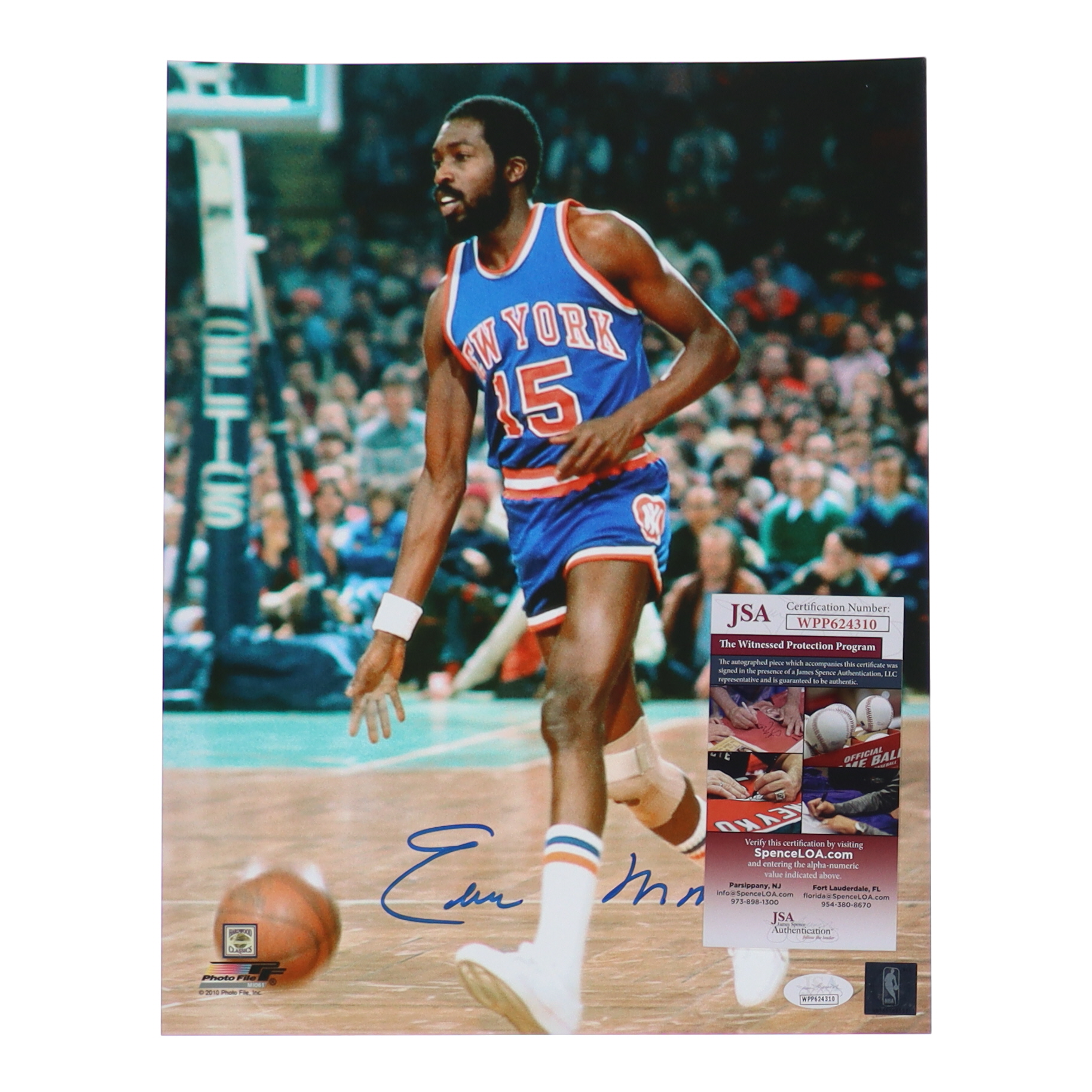 Earl Monroe Signed Knicks 11x14 Photo (JSA) at PristineAuction.com Earl Monroe Signed Knicks 11x14 Photo (JSA) at PristineAuction.com