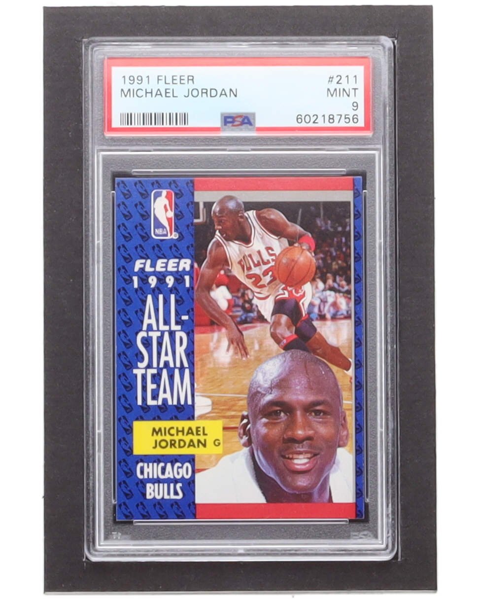 Michael Jordan 1991-92 Fleer #211 AS (PSA 9) at PristineAuction.com Michael Jordan 1991-92 Fleer #211 AS (PSA 9) at PristineAuction.com