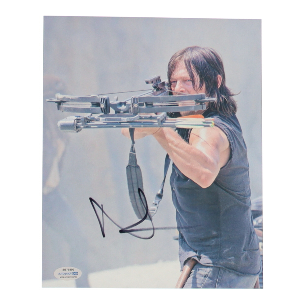 Norman Reedus Signed "The Walking Dead" 8x10 Photo (ACOA) Pristine