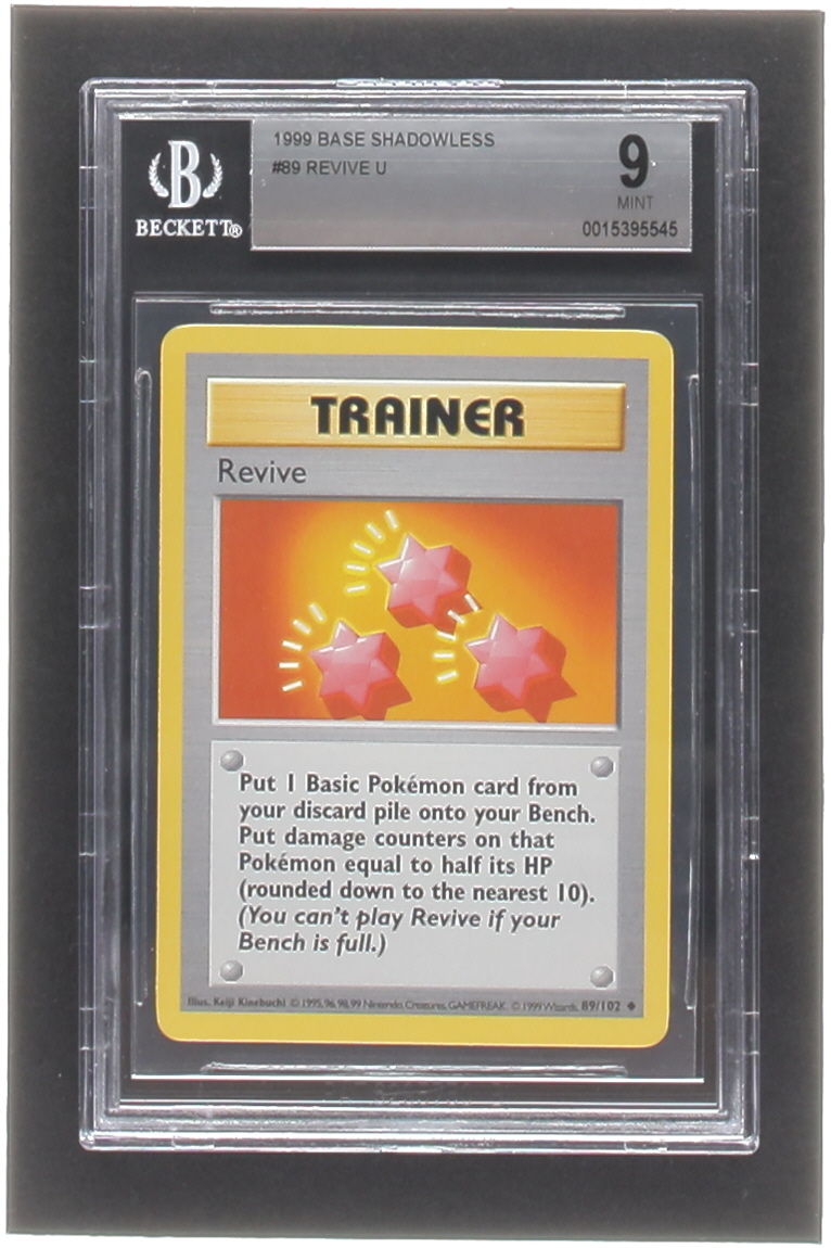 Revive Pokemon 1999 Base Shadowless #89 (BGS 9) at PristineAuction.com Revive Pokemon 1999 Base Shadowless #89 (BGS 9) at PristineAuction.com