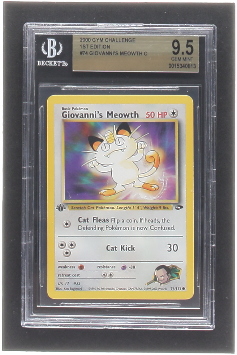 Giovanni's Meowth (Lv 17) Pokemon 2000 Gym Challenge #74 (BGS 9.5) at PristineAuction.com Giovanni's Meowth (Lv 17) Pokemon 2000 Gym Challenge #74 (BGS 9.5) at PristineAuction.com