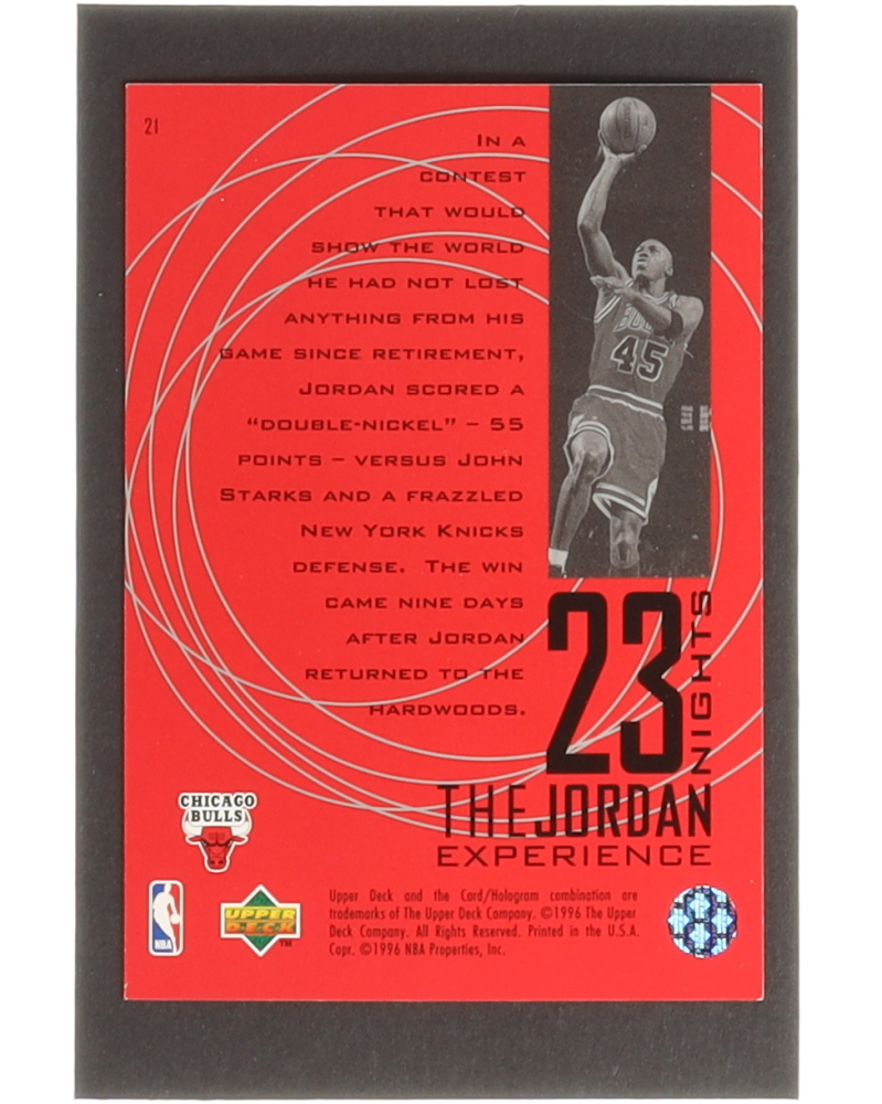 1996 upper deck the jordan experience