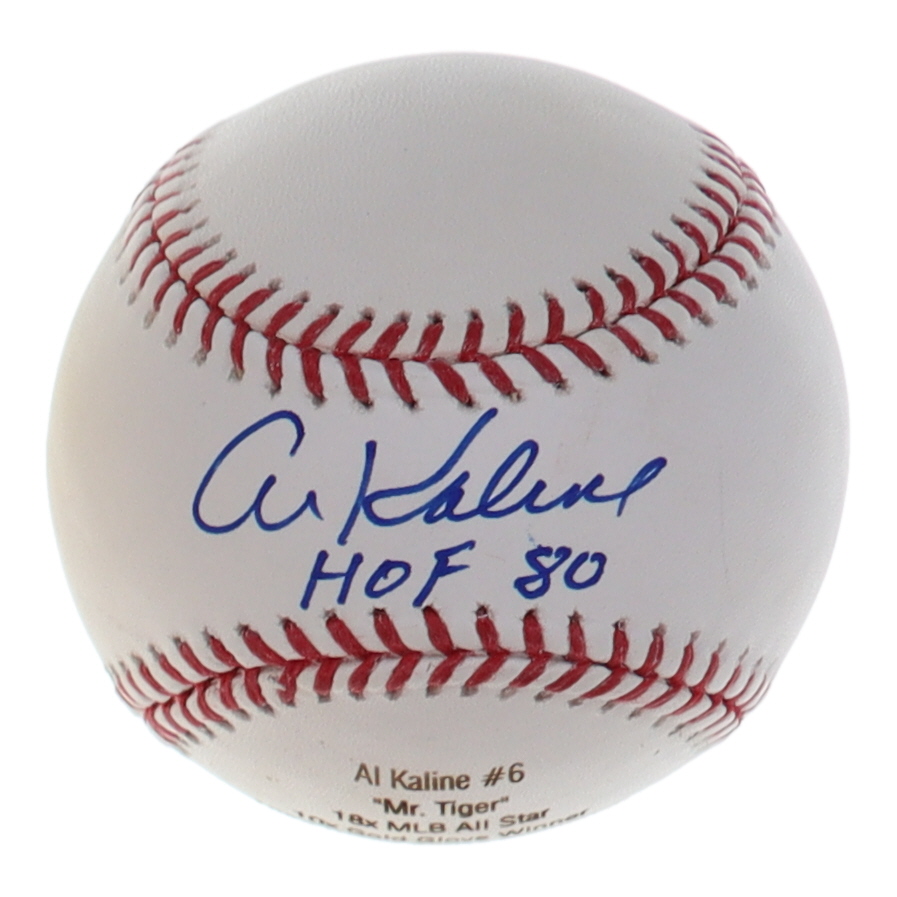 Al Kaline Signed LE OML Baseball Inscribed "HOF 80" (JSA) at PristineAuction.com Al Kaline Signed LE OML Baseball Inscribed "HOF 80" (JSA) at PristineAuction.com