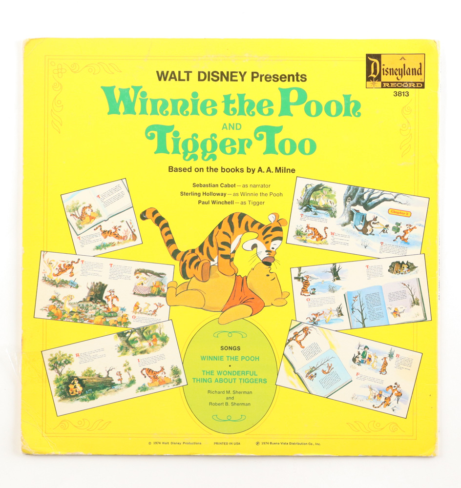 1974 Walt Disney's "Winnie the Pooh and Tigger Too" Vinyl LP Album at PristineAuction.com 1974 Walt Disney's "Winnie the Pooh and Tigger Too" Vinyl LP Album at PristineAuction.com