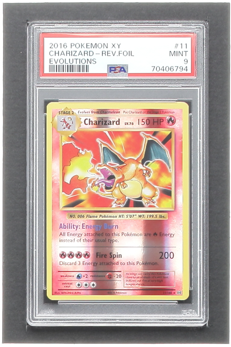 Charizard Pokemon 2016 Evolutions #11 Reverse Holo (PSA 9) at PristineAuction.com Charizard Pokemon 2016 Evolutions #11 Reverse Holo (PSA 9) at PristineAuction.com