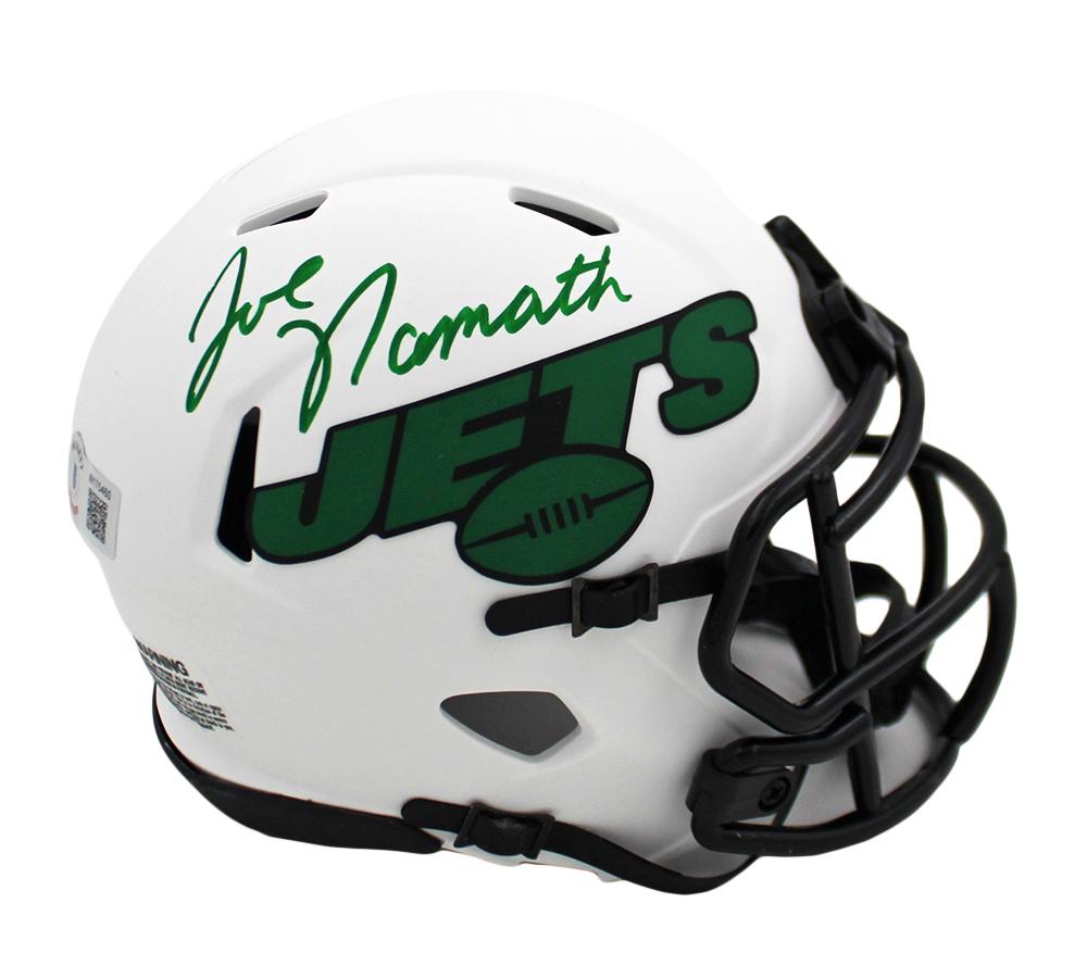 Joe Namath Signed Jets Lunar Eclipse Alternate Speed Mini Helmet (Beckett) at PristineAuction.com Joe Namath Signed Jets Lunar Eclipse Alternate Speed Mini Helmet (Beckett) at PristineAuction.com