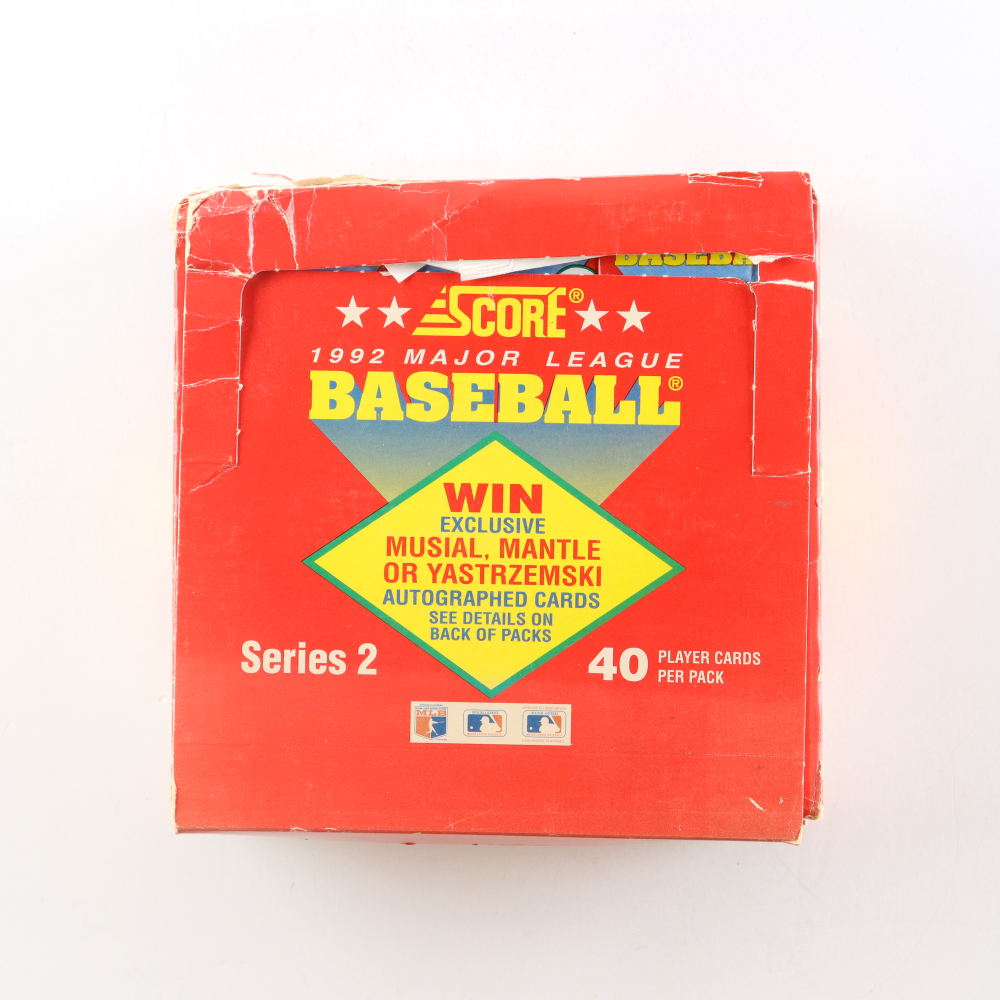 1992 Score Baseball Series 2 Jumbo Box of (24) Packs | Pristine Auction