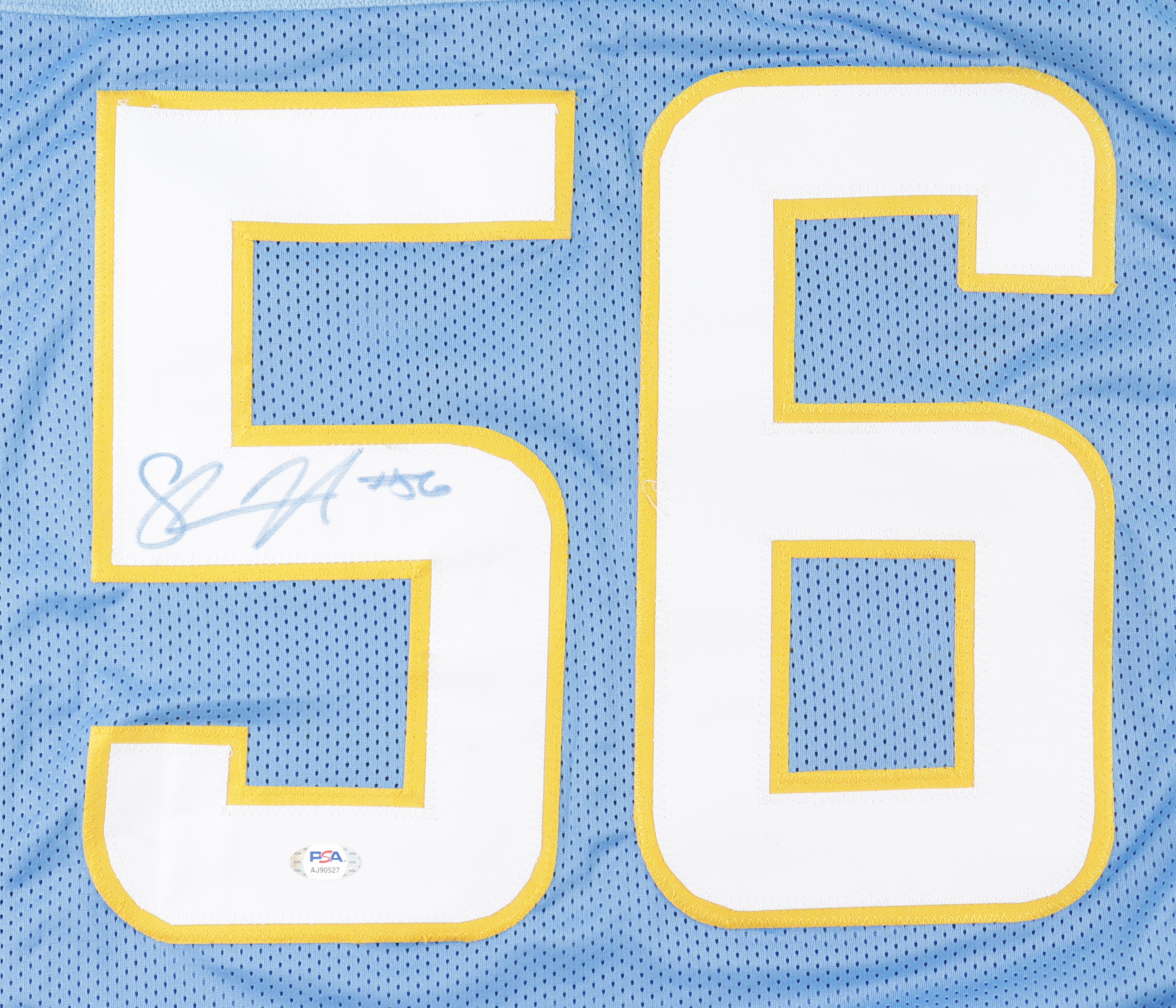 Shawne Merriman Signed Jersey (PSA) at PristineAuction.com Shawne Merriman Signed Jersey (PSA) at PristineAuction.com