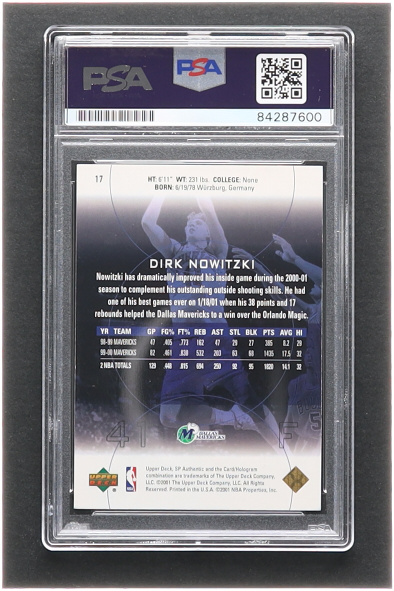 Dirk Nowitzki Signed 2000-01 SP Authentic #17 (PSA) at PristineAuction.com Dirk Nowitzki Signed 2000-01 SP Authentic #17 (PSA) at PristineAuction.com