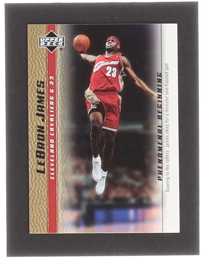 LeBron James 2003-04 Upper Deck Phenomenal Beginning LeBron James Gold #5 / Soaring to the Rafters at PristineAuction.com LeBron James 2003-04 Upper Deck Phenomenal Beginning LeBron James Gold #5 / Soaring to the Rafters at PristineAuction.com