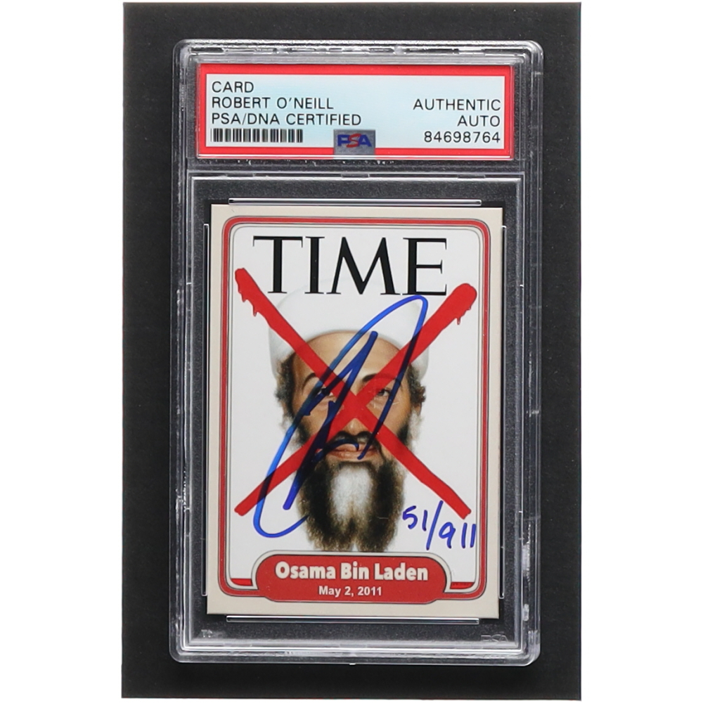osama bin laden graded card Robert J. O'Neill Signed LE 