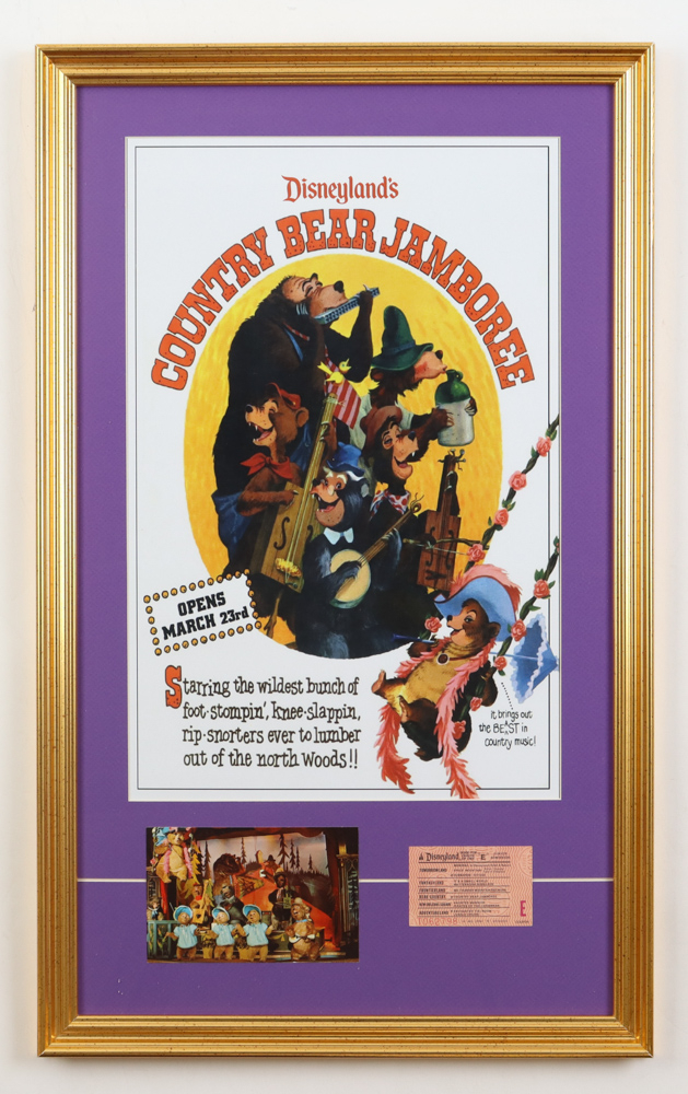 Vintage Disney World Country Bear Jamboree Custom Framed Print Display ...