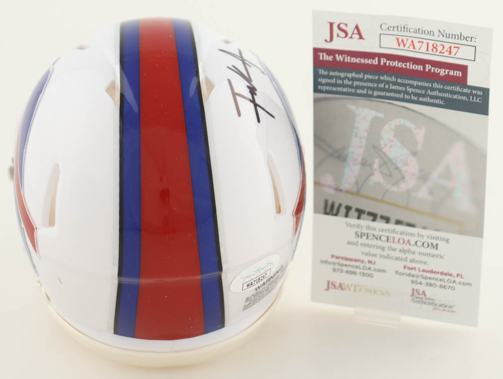 Frank Gore Signed Bills Alternate Speed Mini Helmet (JSA) at PristineAuction.com Frank Gore Signed Bills Alternate Speed Mini Helmet (JSA) at PristineAuction.com