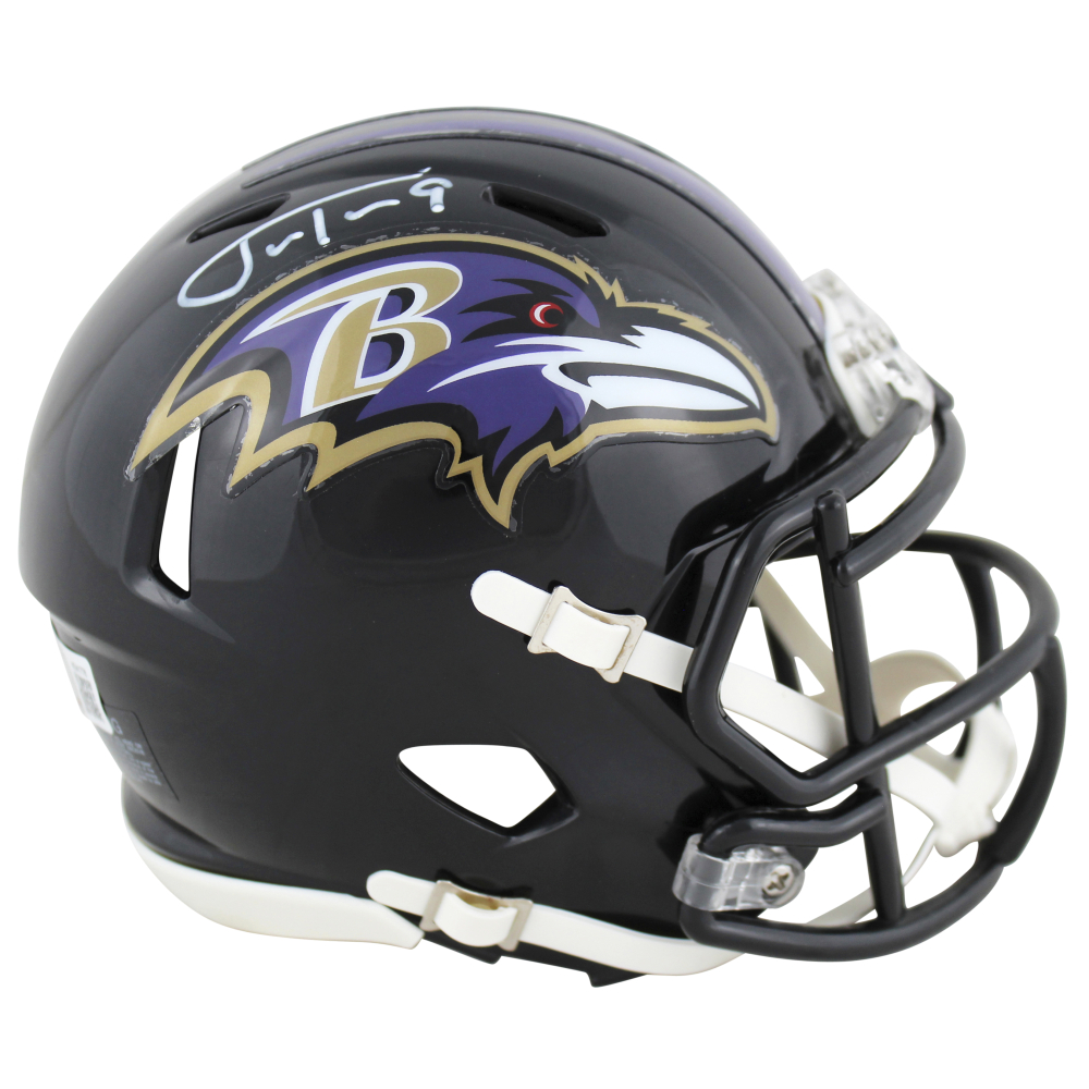 Justin Tucker Signed Ravens Speed Mini Helmet (Beckett) at PristineAuction.com