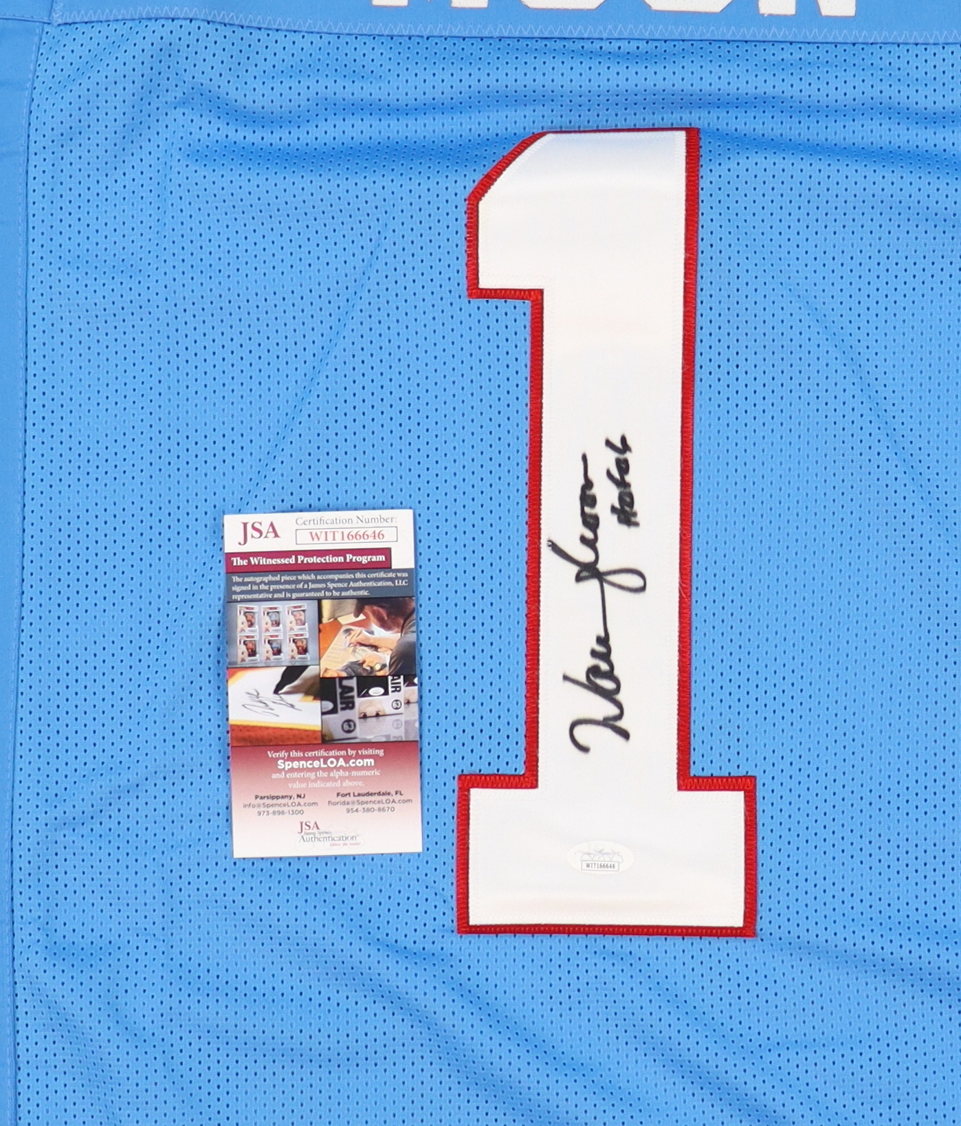Warren Moon Signed Jersey Inscribed "HOF 06" (JSA) at PristineAuction.com Warren Moon Signed Jersey Inscribed "HOF 06" (JSA) at PristineAuction.com