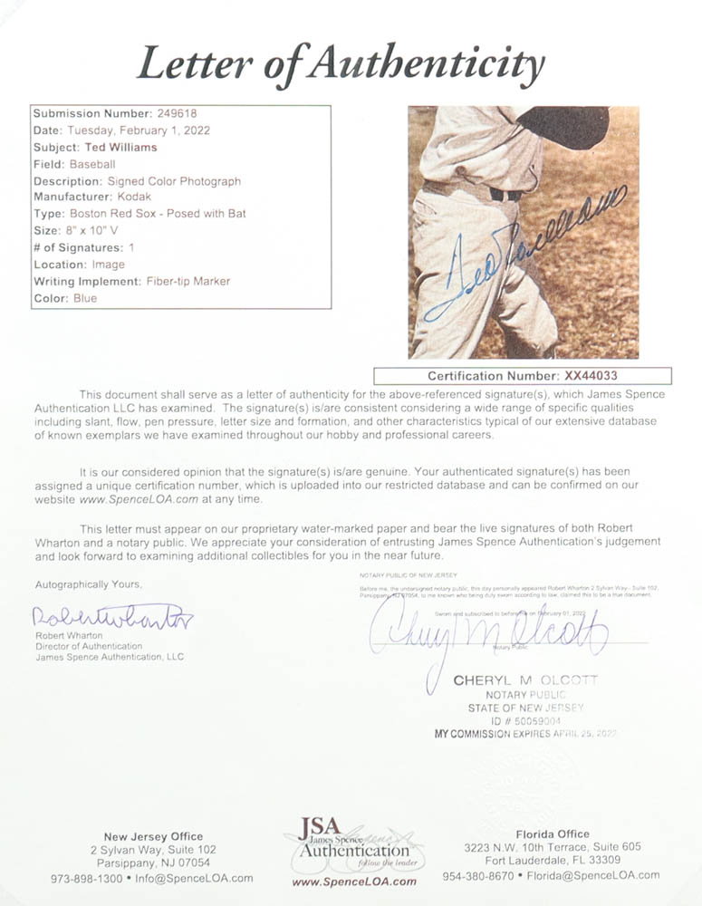 Ted Williams Signed Red Sox Custom Framed Photo (JSA) at PristineAuction.com Ted Williams Signed Red Sox Custom Framed Photo (JSA) at PristineAuction.com