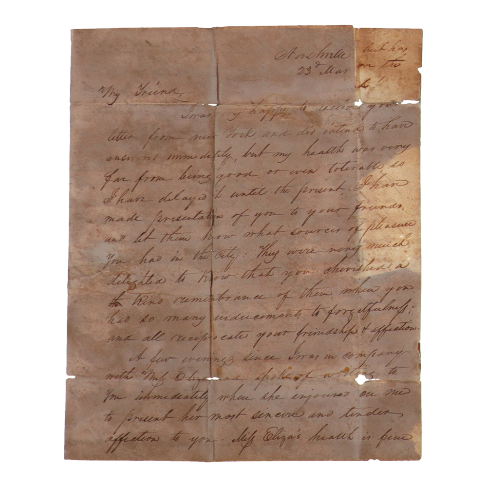 Sam Houston Signed & Handwritten Letter (JSA) | Pristine Auction