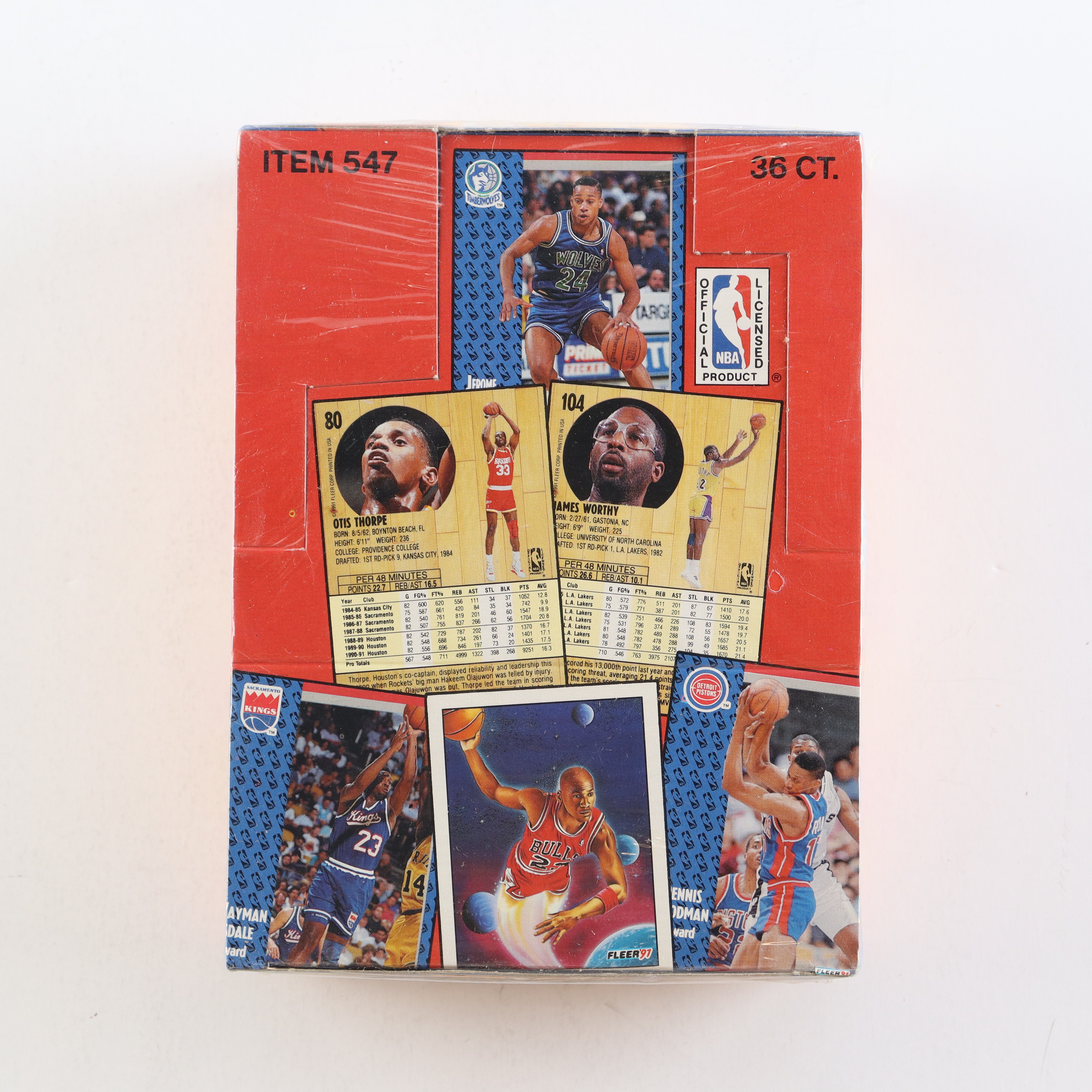 1991-92 Fleer Basketball Wax Box of (36) Packs at PristineAuction.com 1991-92 Fleer Basketball Wax Box of (36) Packs at PristineAuction.com