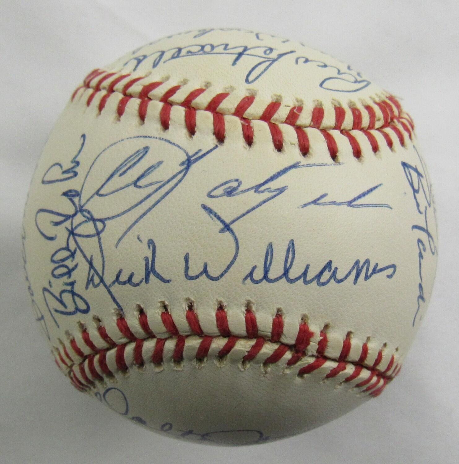 1967 Red Sox OAL Baseball Team-Signed by (25) with Carl Yastrzemski ...