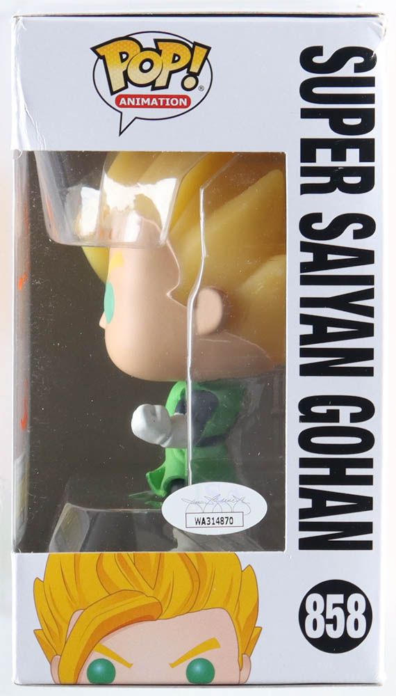 Kyle Hebert Signed "Dragon Ball Z" #858 Super Saiyan Gohan Funko Pop! Vinyl Figure Inscribed "Gohan" (JSA) at PristineAuction.com Kyle Hebert Signed "Dragon Ball Z" #858 Super Saiyan Gohan Funko Pop! Vinyl Figure Inscribed "Gohan" (JSA) at PristineAuction.com