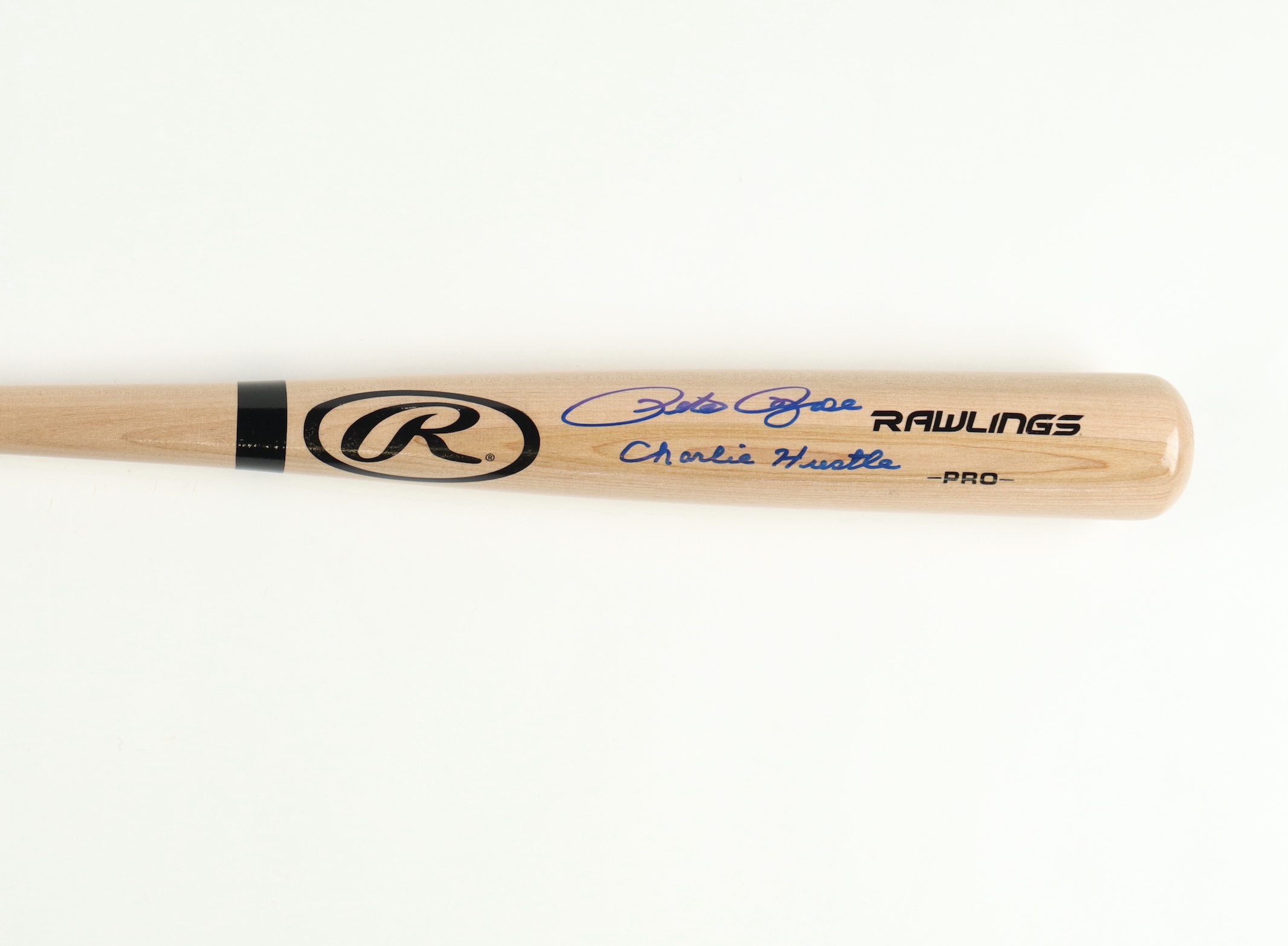 Pete Rose Signed Rawlings Baseball Bat Inscribed "Charlie Hustle" (JSA) at PristineAuction.com Pete Rose Signed Rawlings Baseball Bat Inscribed "Charlie Hustle" (JSA) at PristineAuction.com