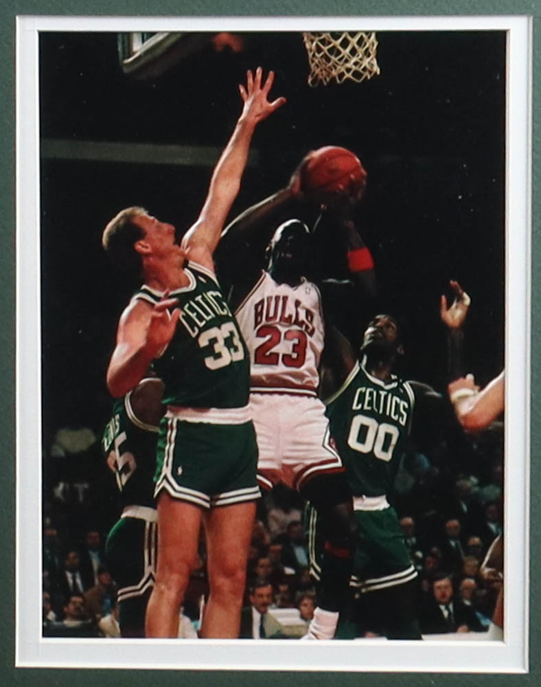 Larry Bird Signed Custom Framed Jersey Display with a Celtics Championship Mini Metal Banner and (2) Celtics Metal Pins (PSA) at PristineAuction.com Larry Bird Signed Custom Framed Jersey Display with a Celtics Championship Mini Metal Banner and (2) Celtics Metal Pins (PSA) at PristineAuction.com