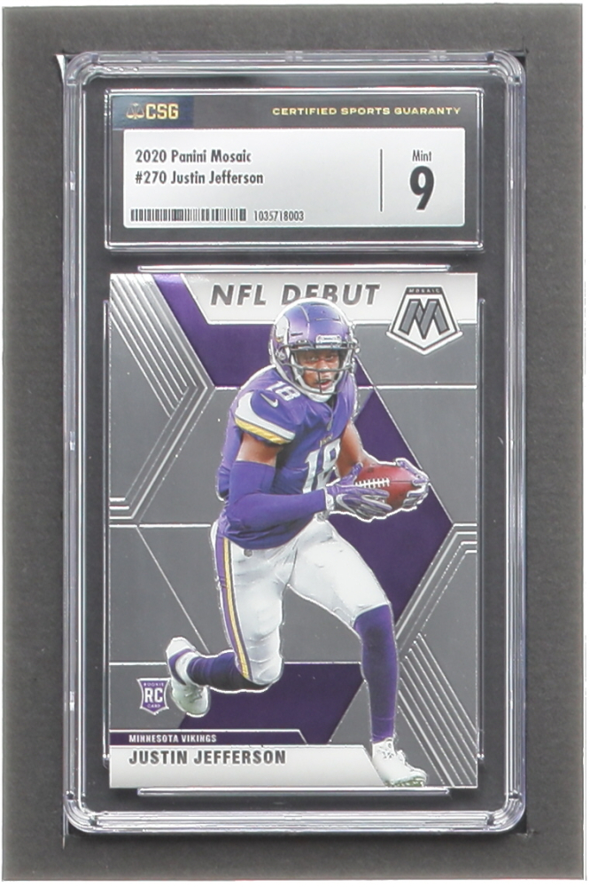 Justin Jefferson 2020 Panini Mosaic Rookie Card #270 - PSA 10 Gem Mint Graded Justin Jefferson 2020 Panini Mosaic Rookie Card #270 - PSA 10 Gem Mint Graded