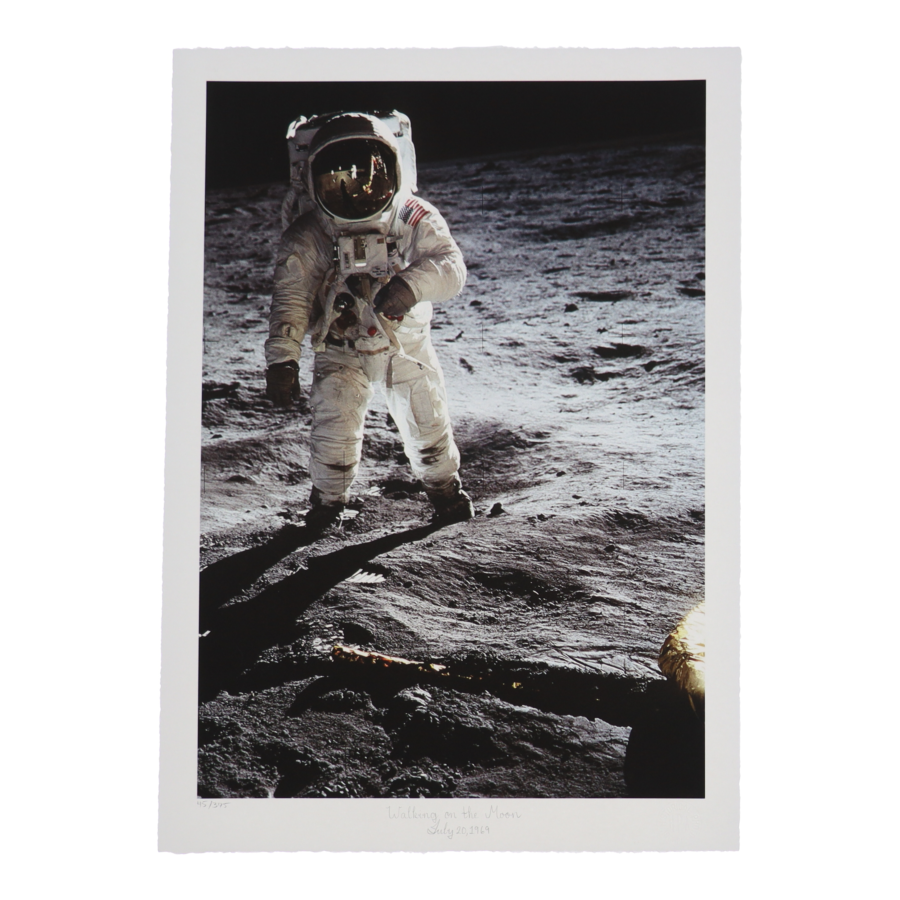 Historical Photo Archive - “Walking on the Moon" Limited Edition 16.5x22 Fine Art Giclee on Paper #45/375 at PristineAuction.com Historical Photo Archive - “Walking on the Moon" Limited Edition 16.5x22 Fine Art Giclee on Paper #45/375 at PristineAuction.com